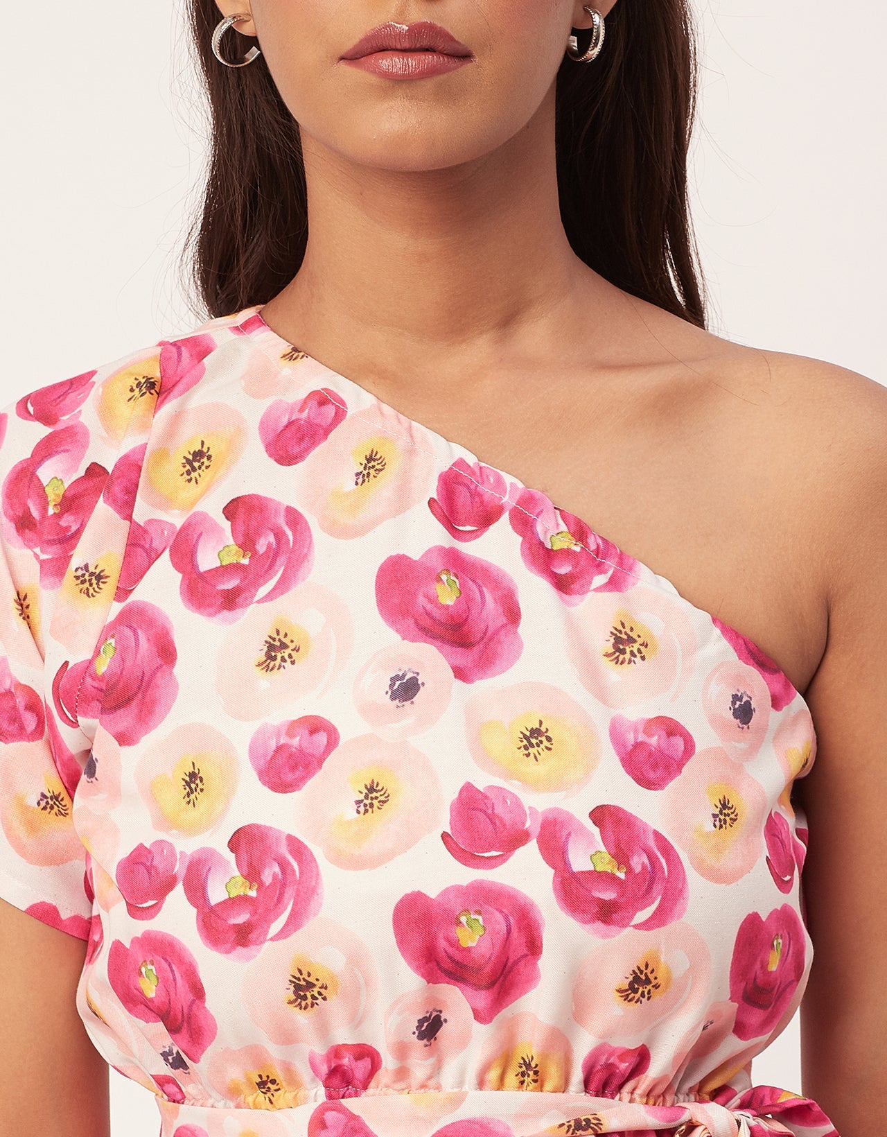 One Shoulder Peplum Top