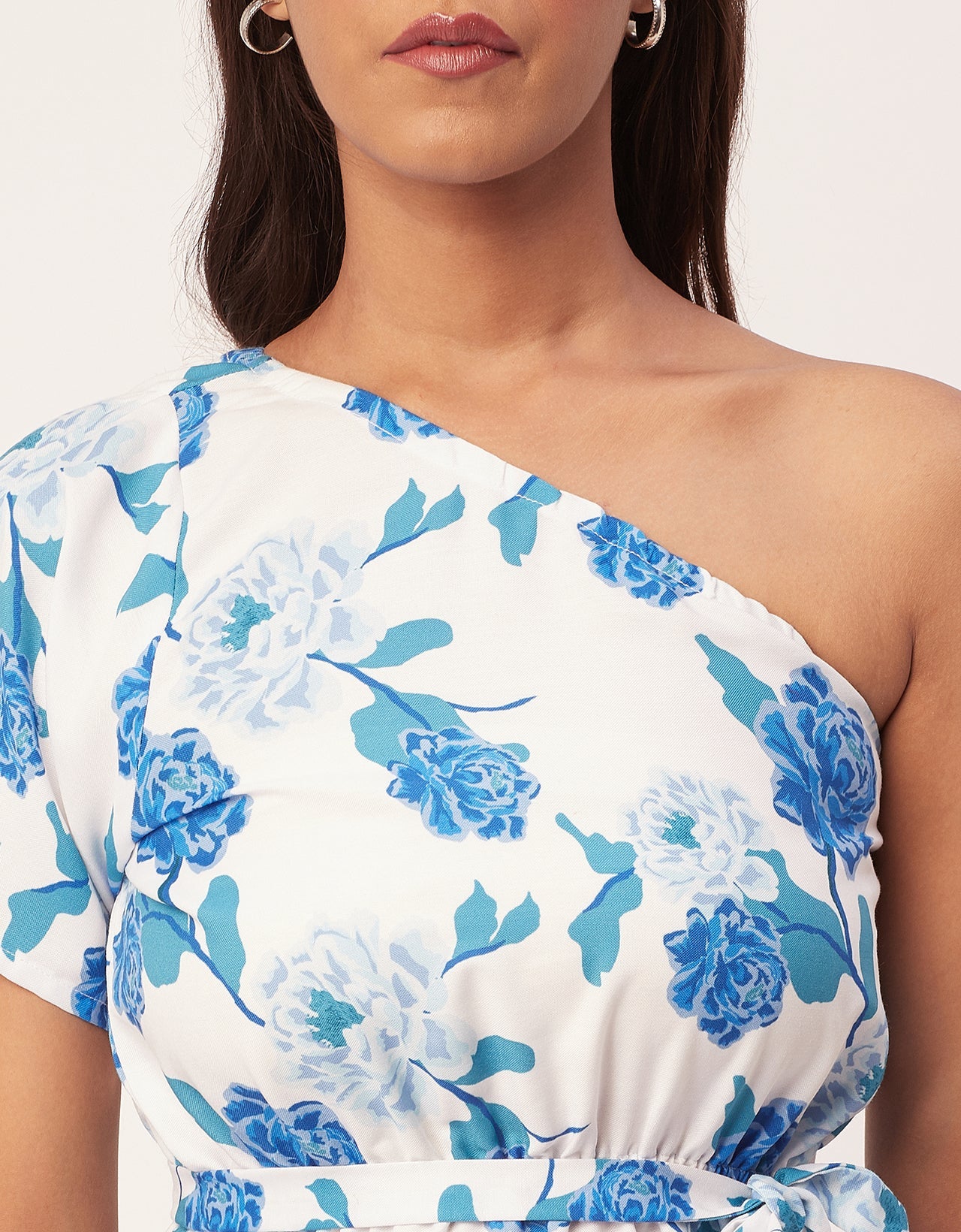 One Shoulder Peplum Top