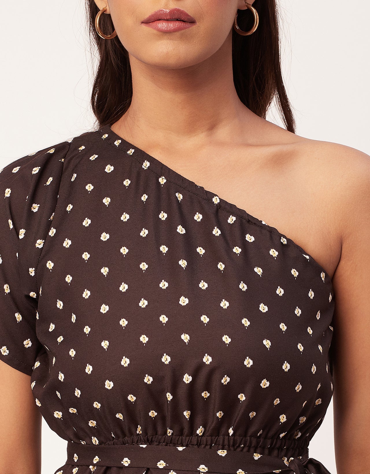 One Shoulder Peplum Top