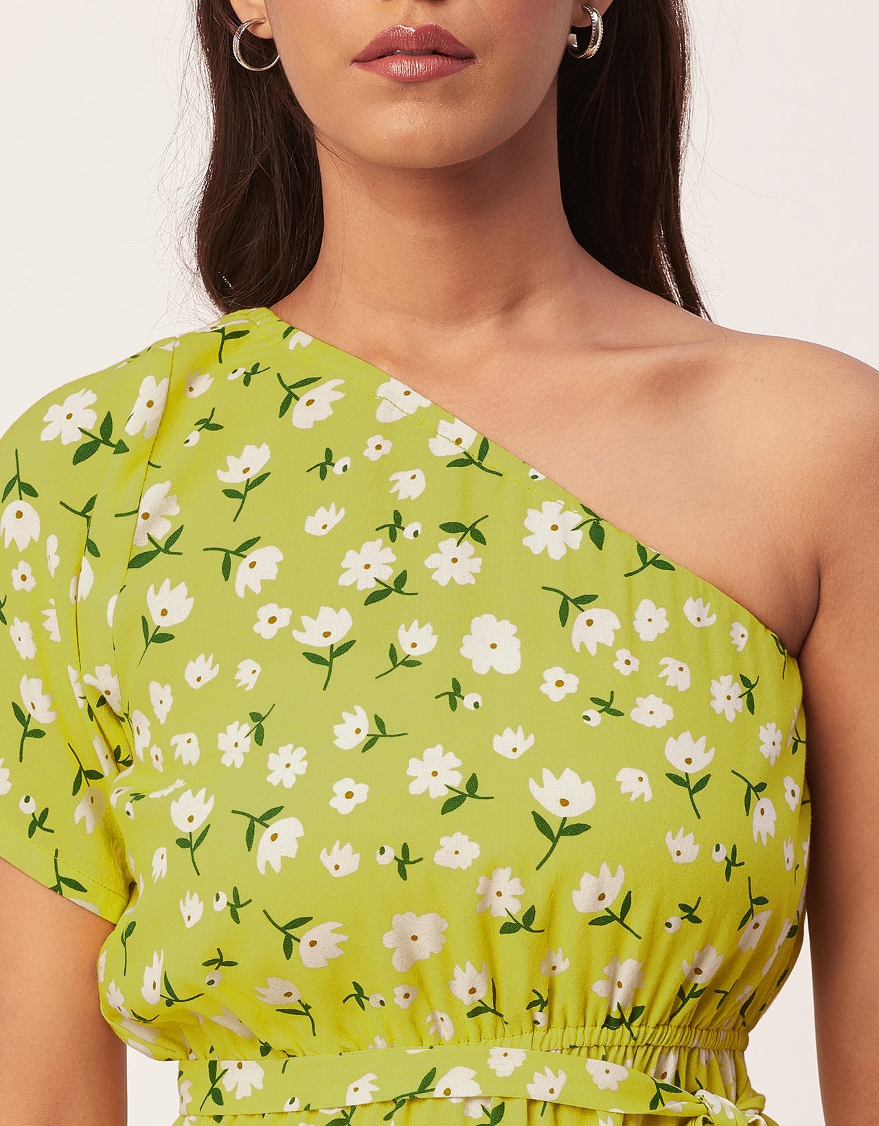 One Shoulder Peplum Top