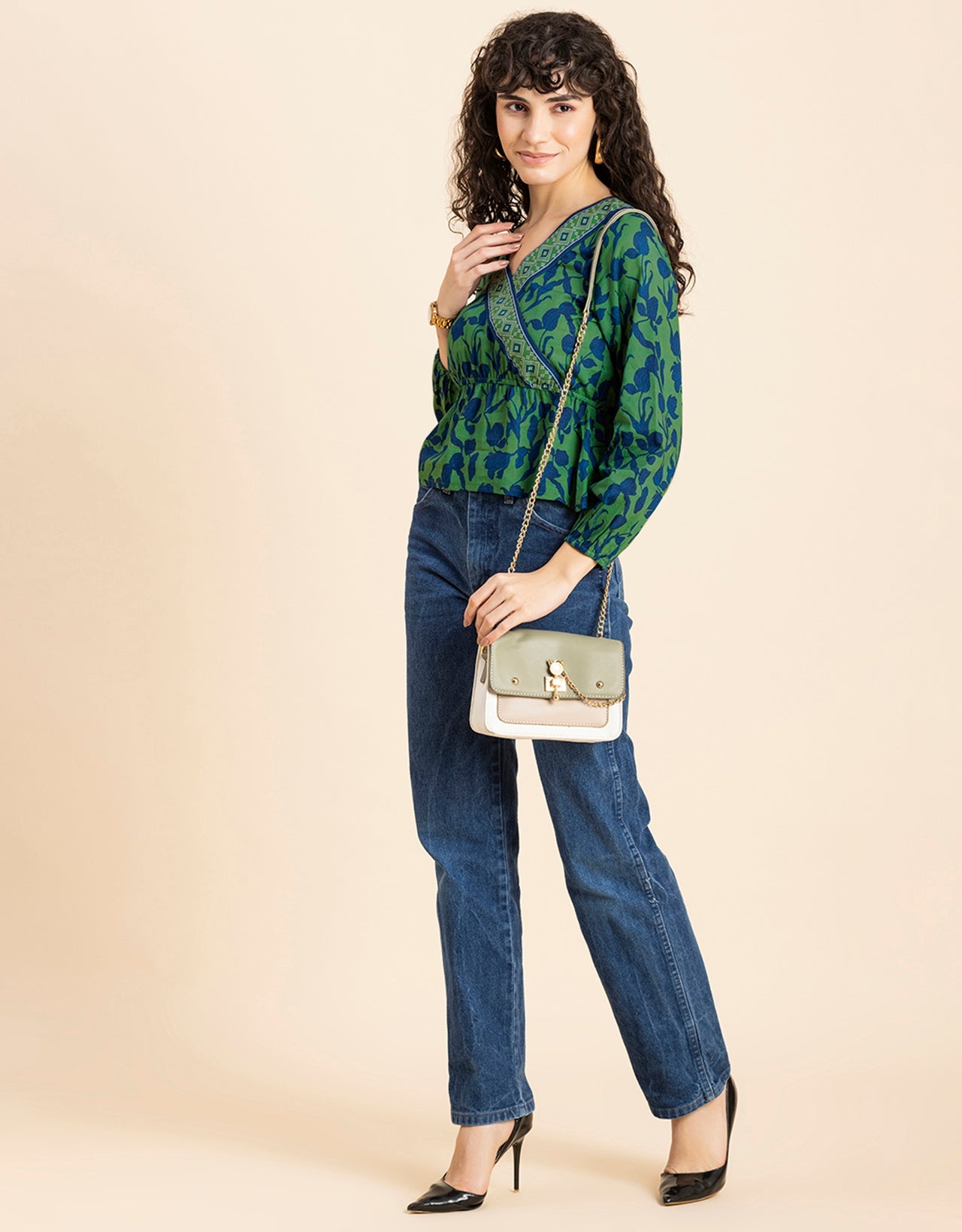 Surplice Neck Designer Top