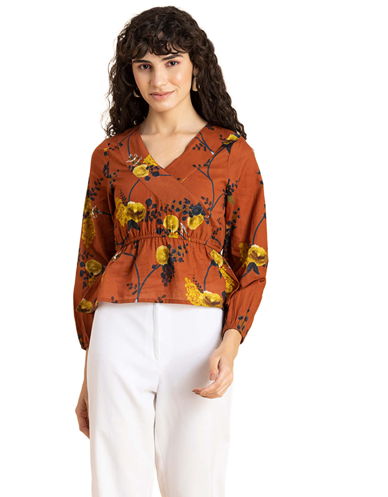 Surplice Neck Designer Top