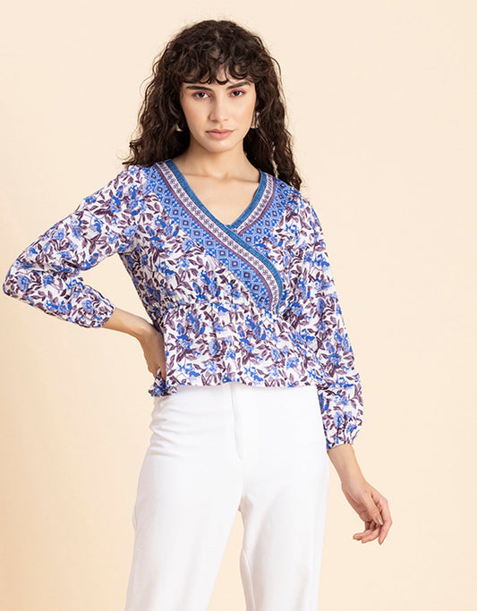 Surplice Neck Designer Top