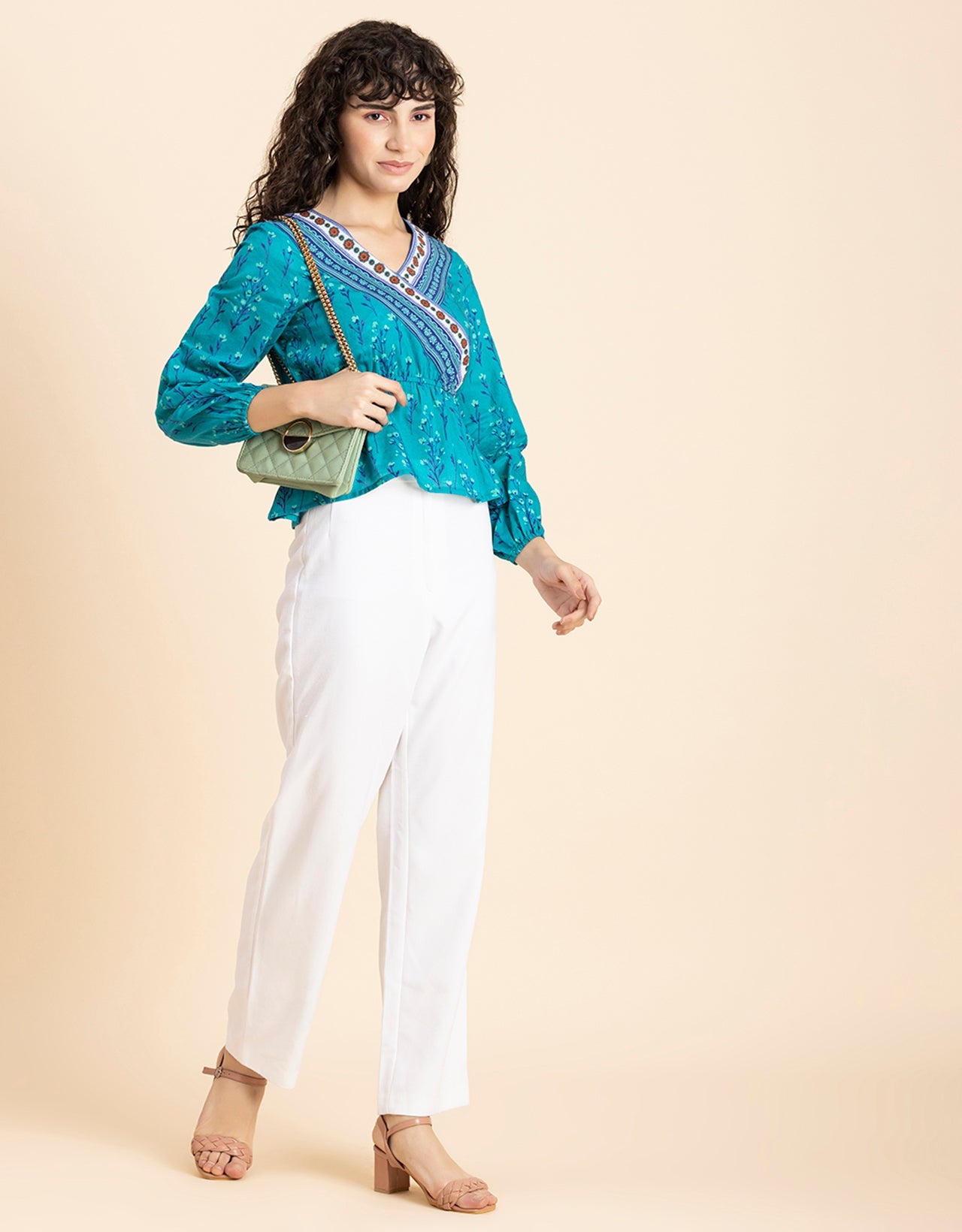Surplice Neck Designer Top