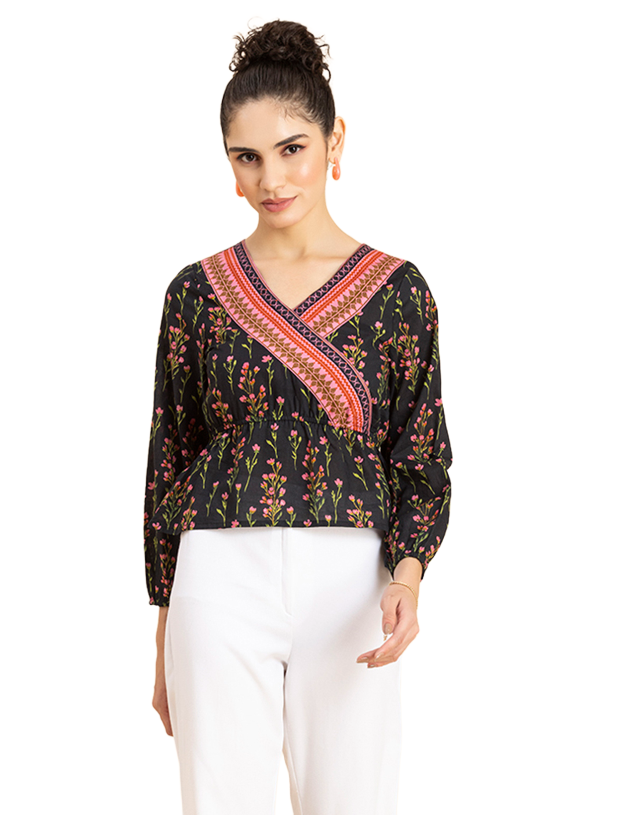 Surplice Neck Designer Top