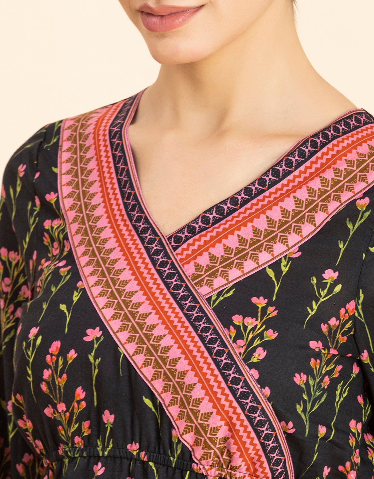 Surplice Neck Designer Top