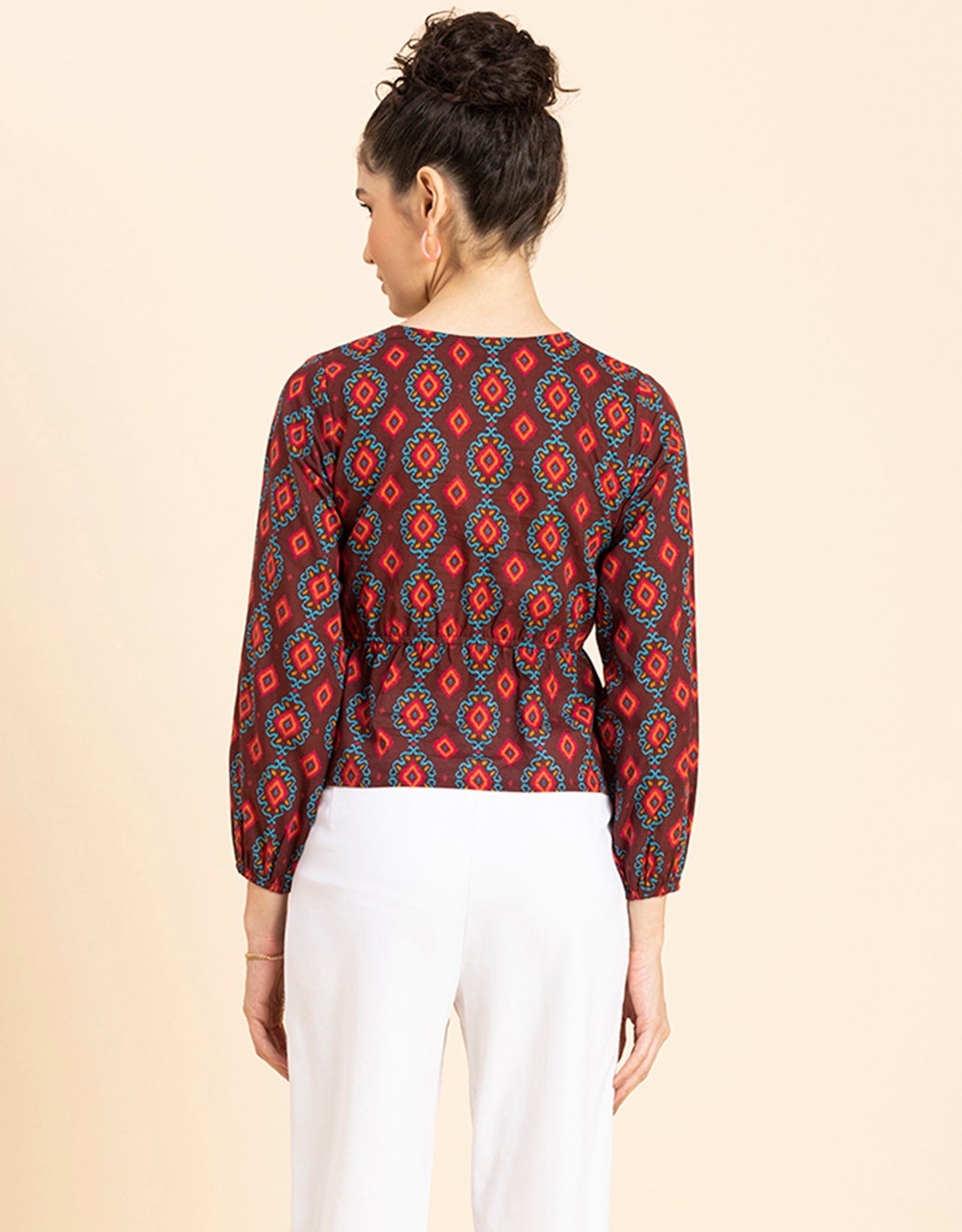 Surplice Neck Designer Top