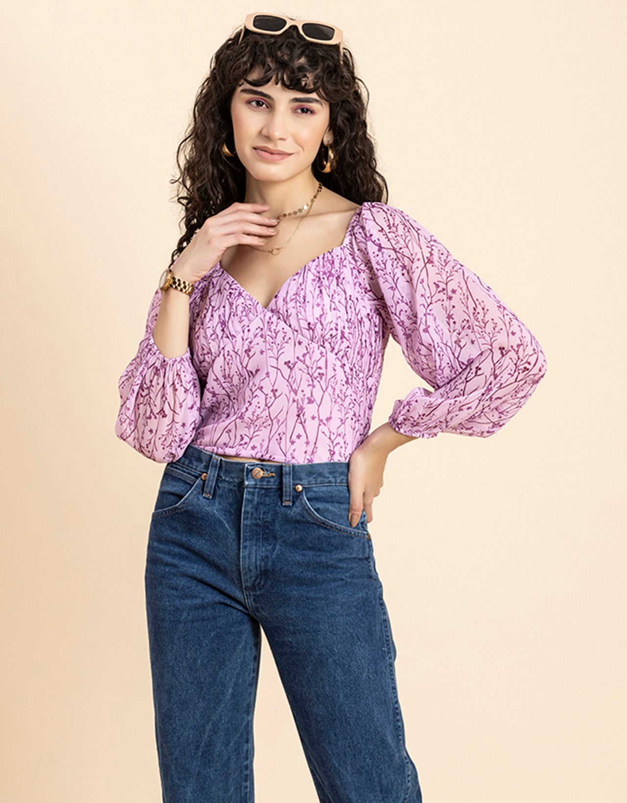 Ruched Sweetheart Crop Top
