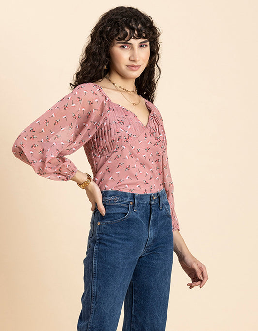 Ruched Sweetheart Crop Top