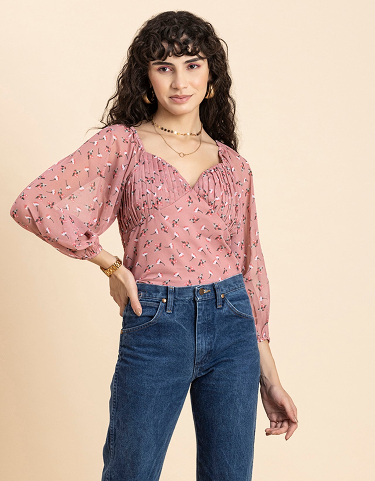 Ruched Sweetheart Crop Top
