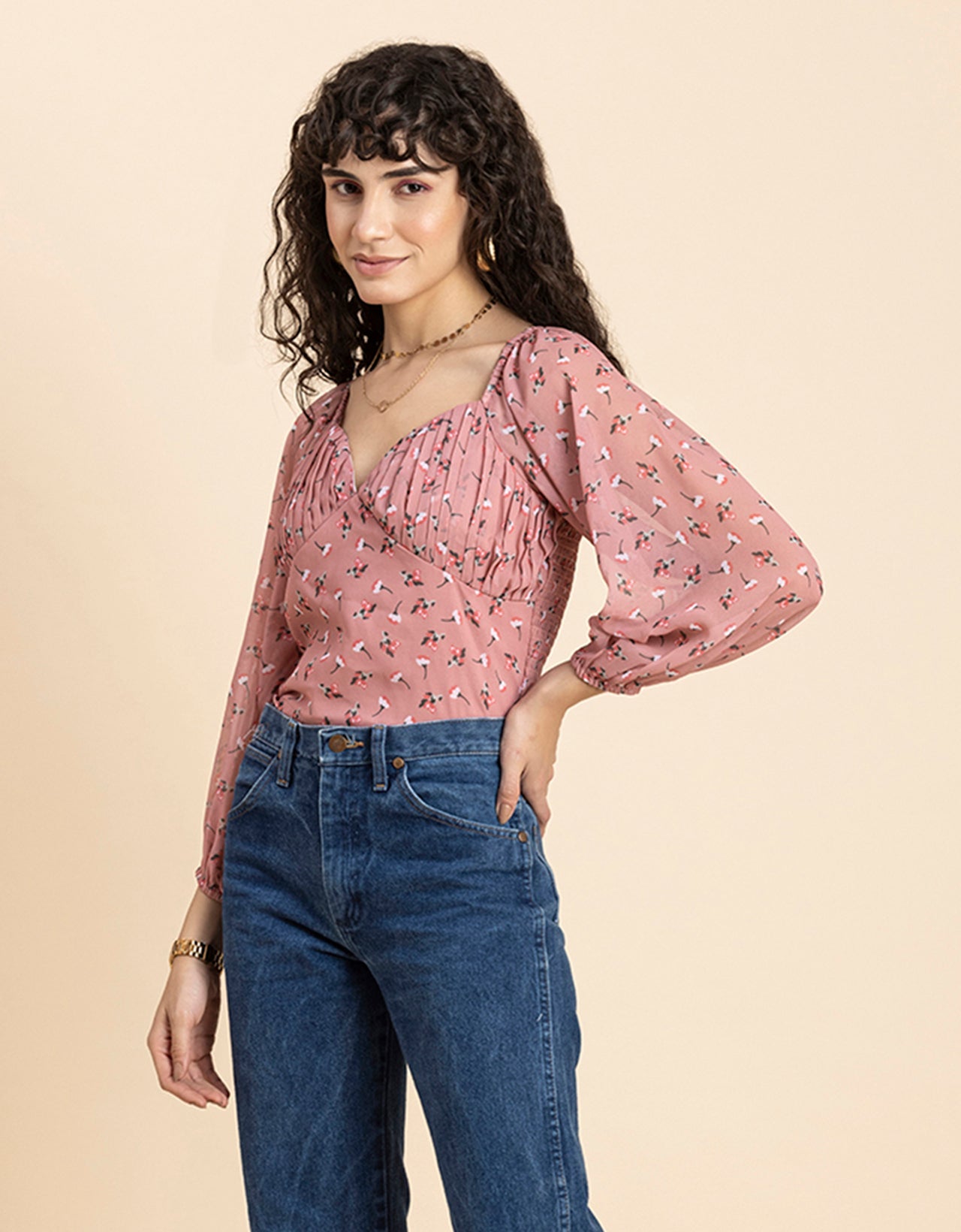 Ruched Sweetheart Crop Top