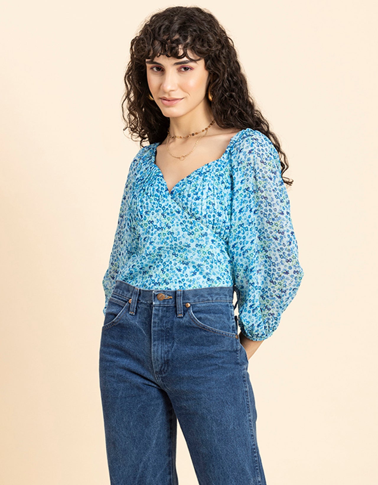 Ruched Sweetheart Crop Top