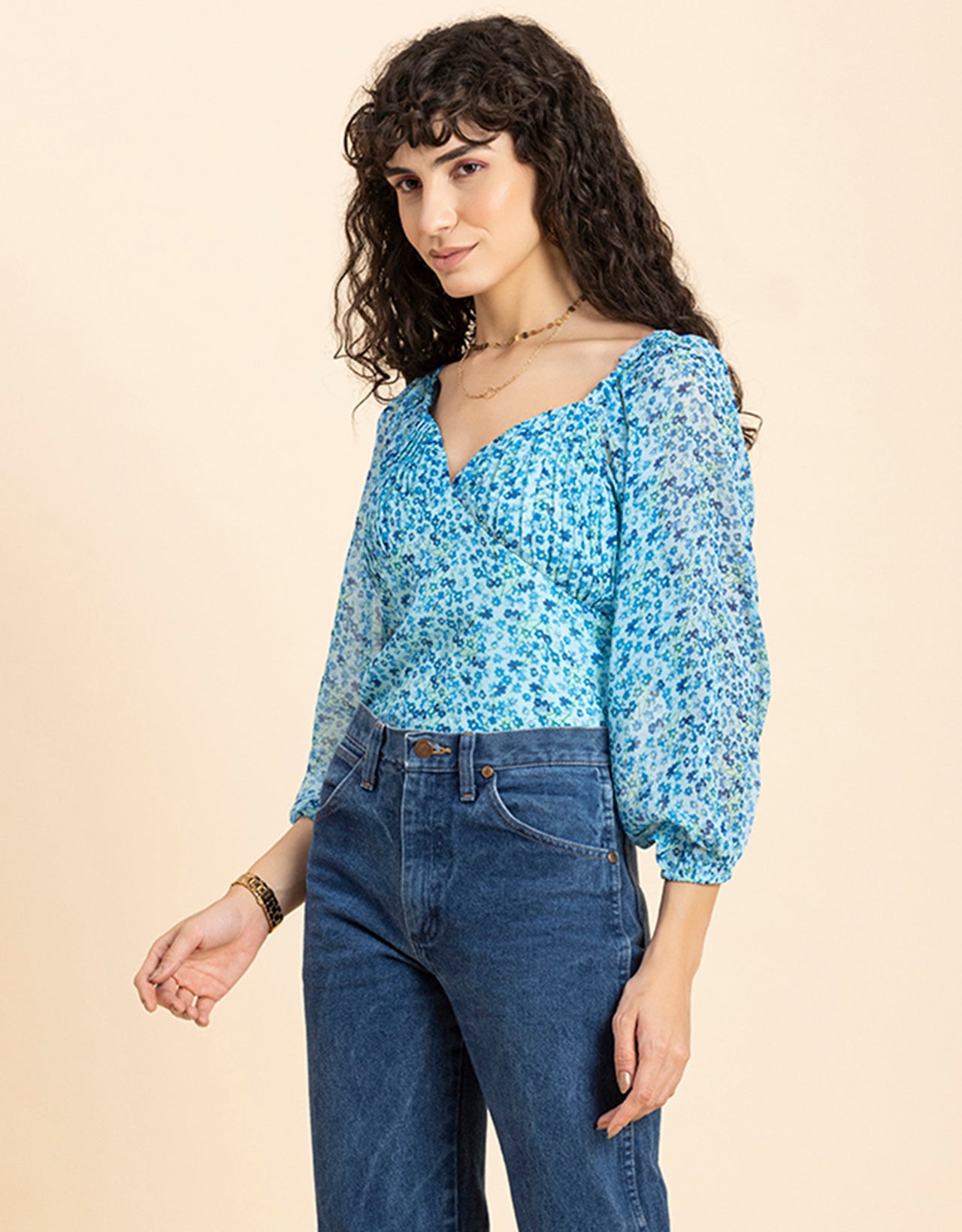 Ruched Sweetheart Crop Top