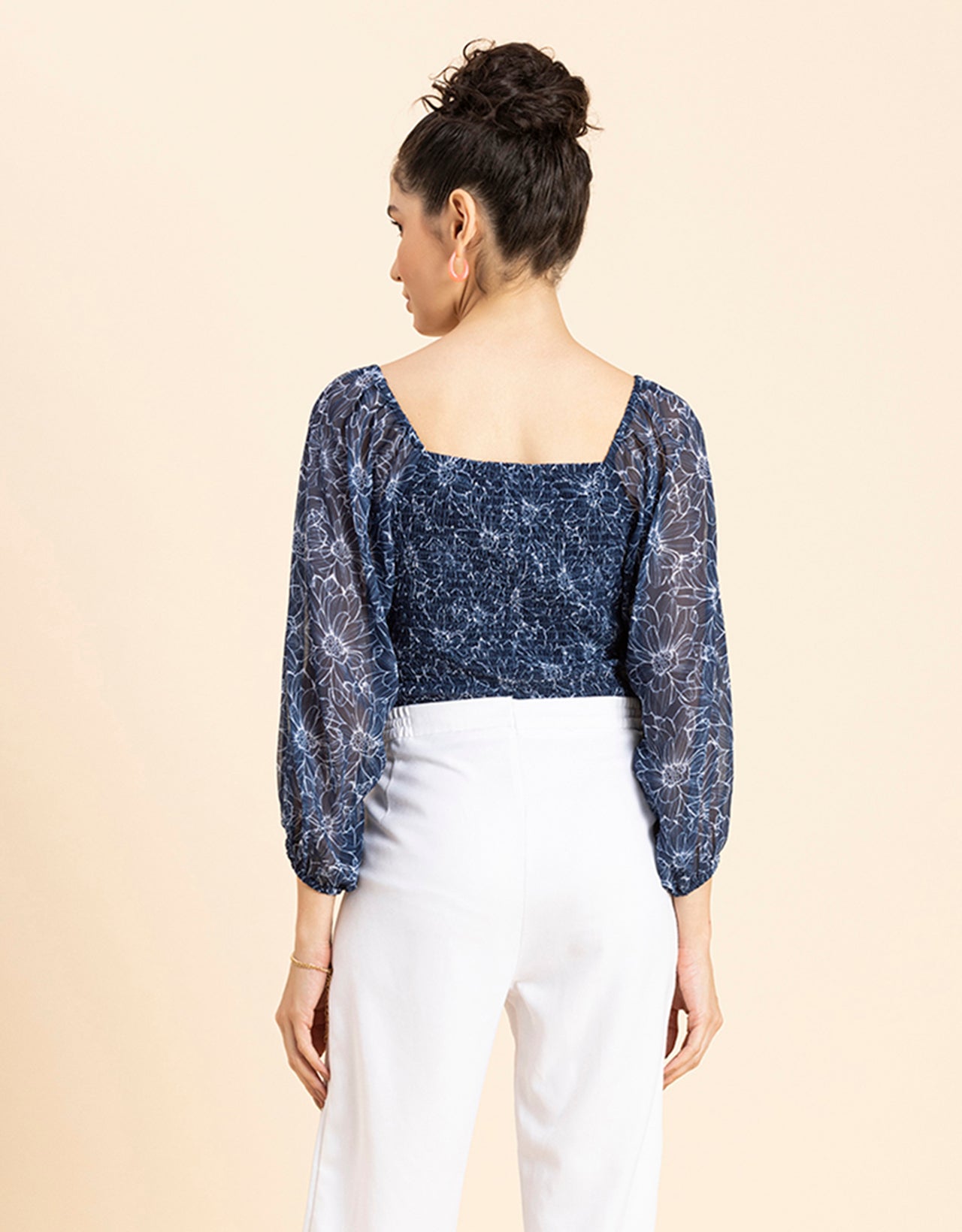 Ruched Sweetheart Crop Top