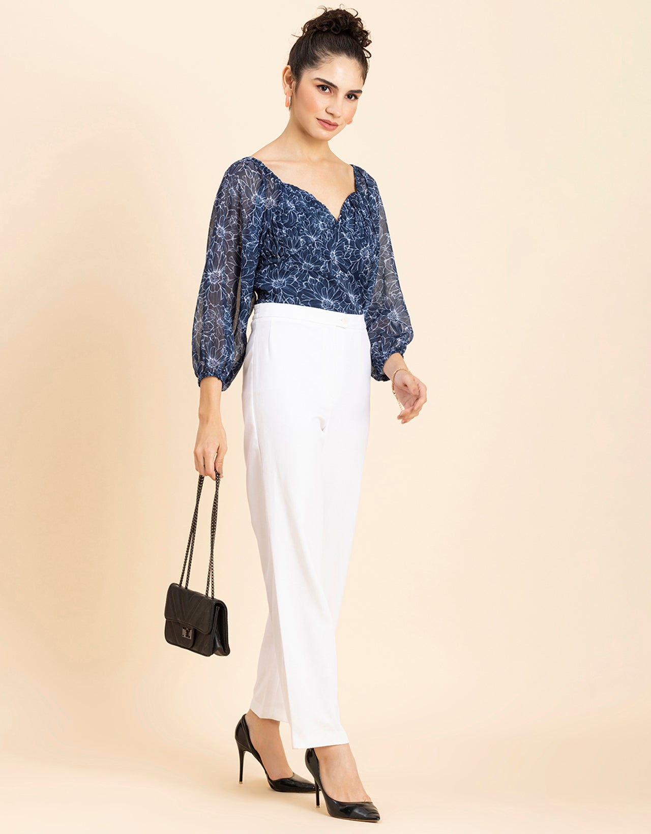 Ruched Sweetheart Crop Top
