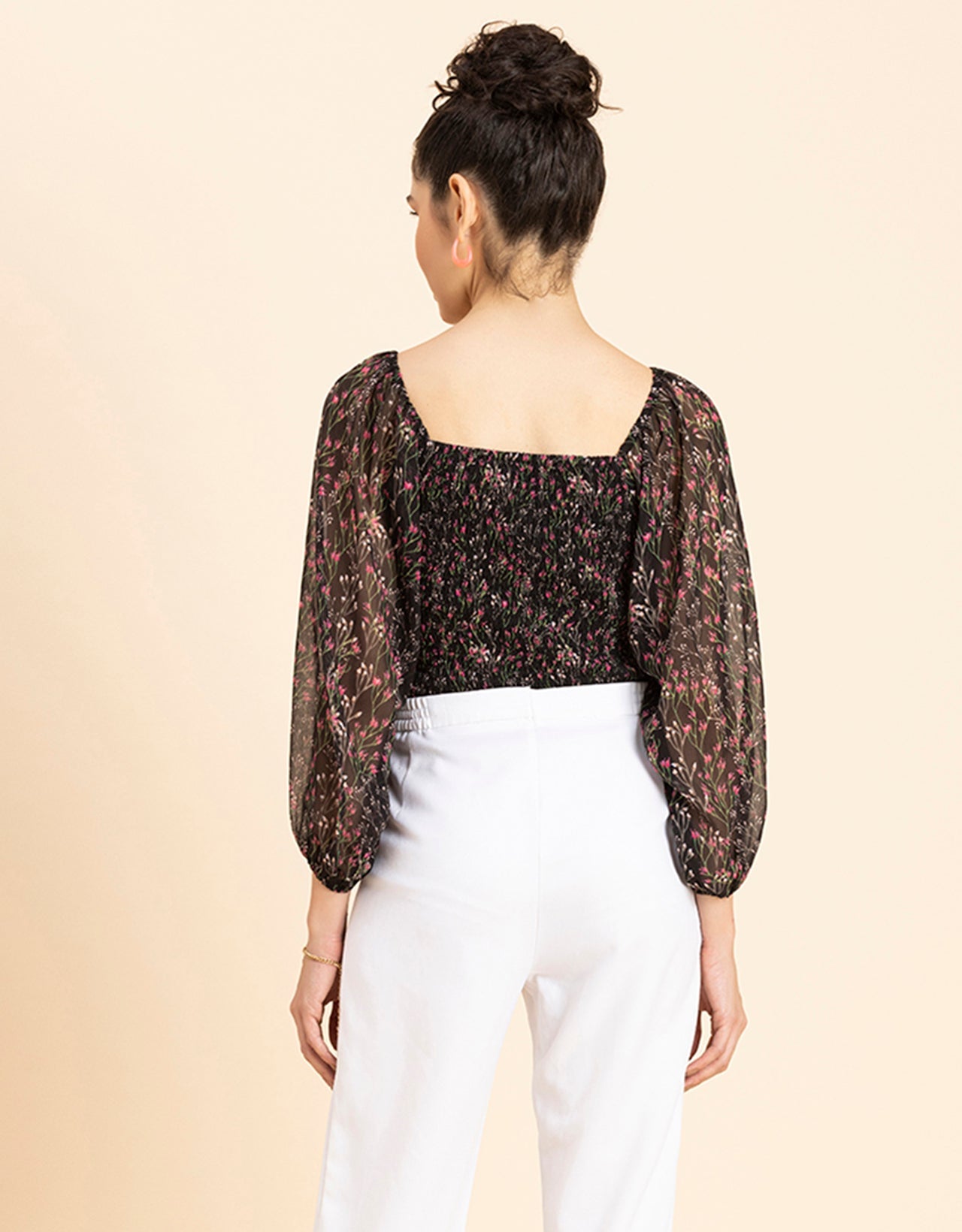Ruched Sweetheart Crop Top