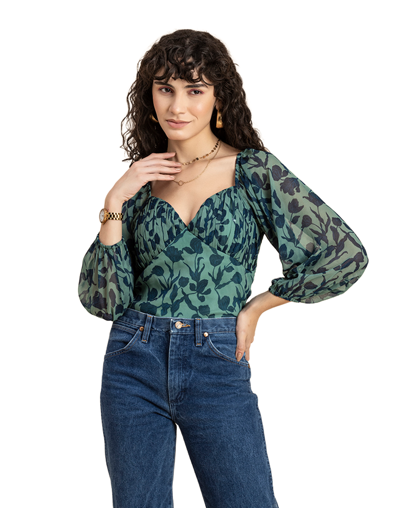 Ruched Sweetheart Crop Top