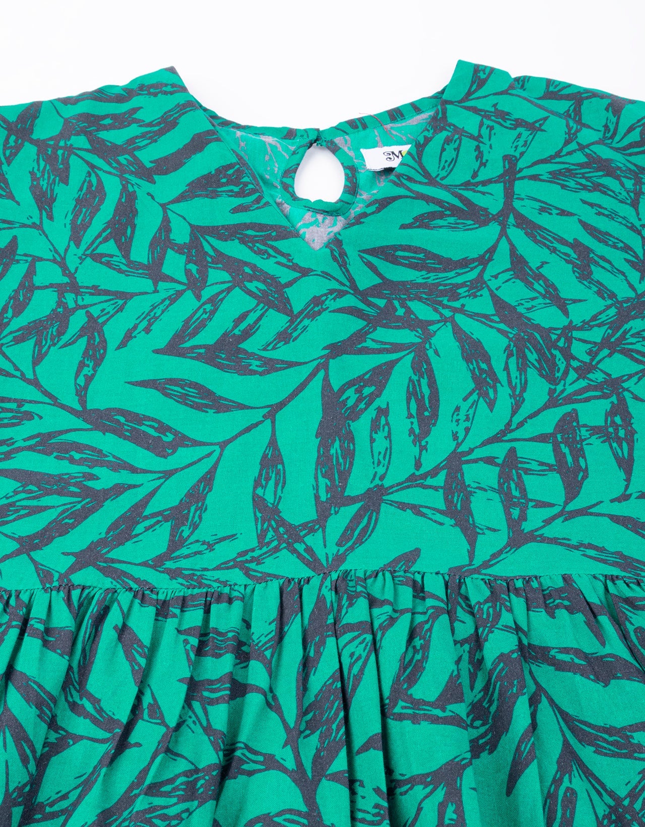 Short Puff Peplum Crop Top