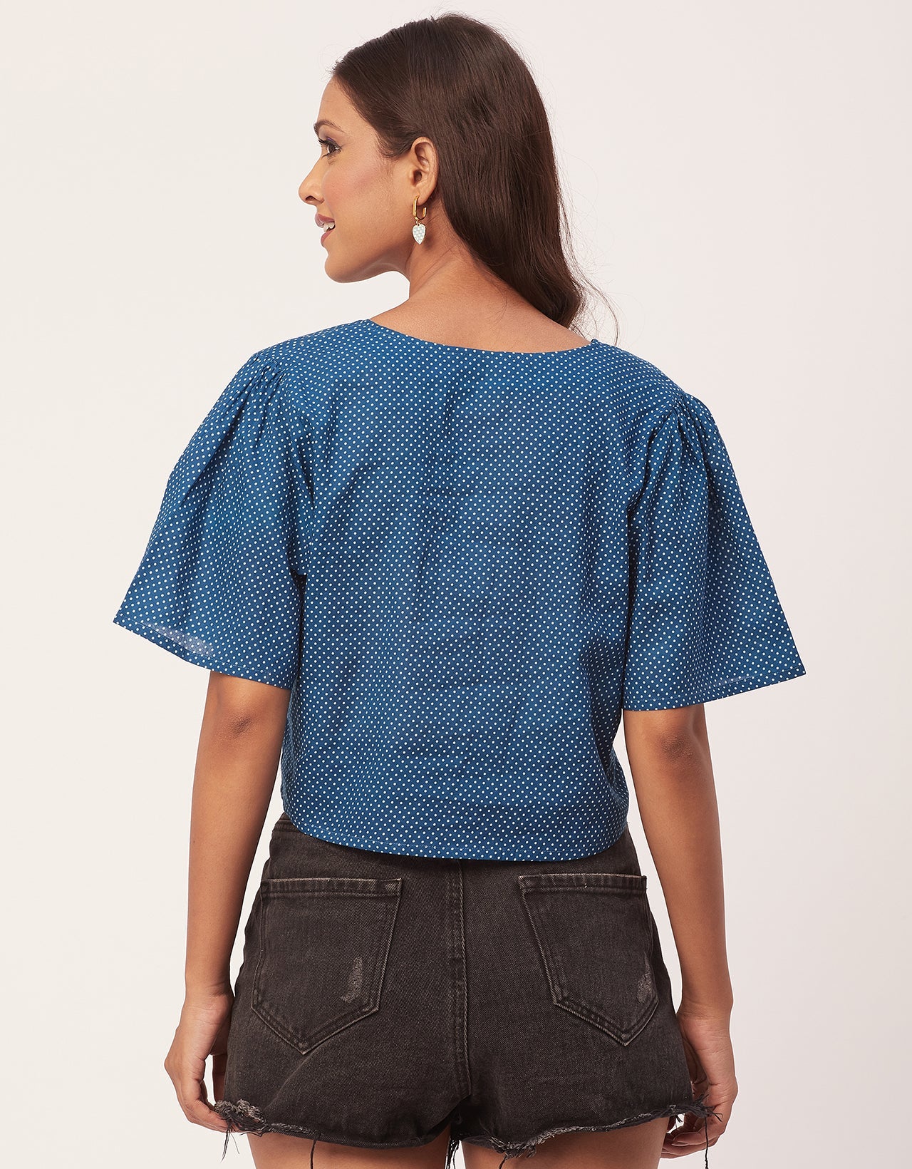 V-Neck Buttoned Summer Top