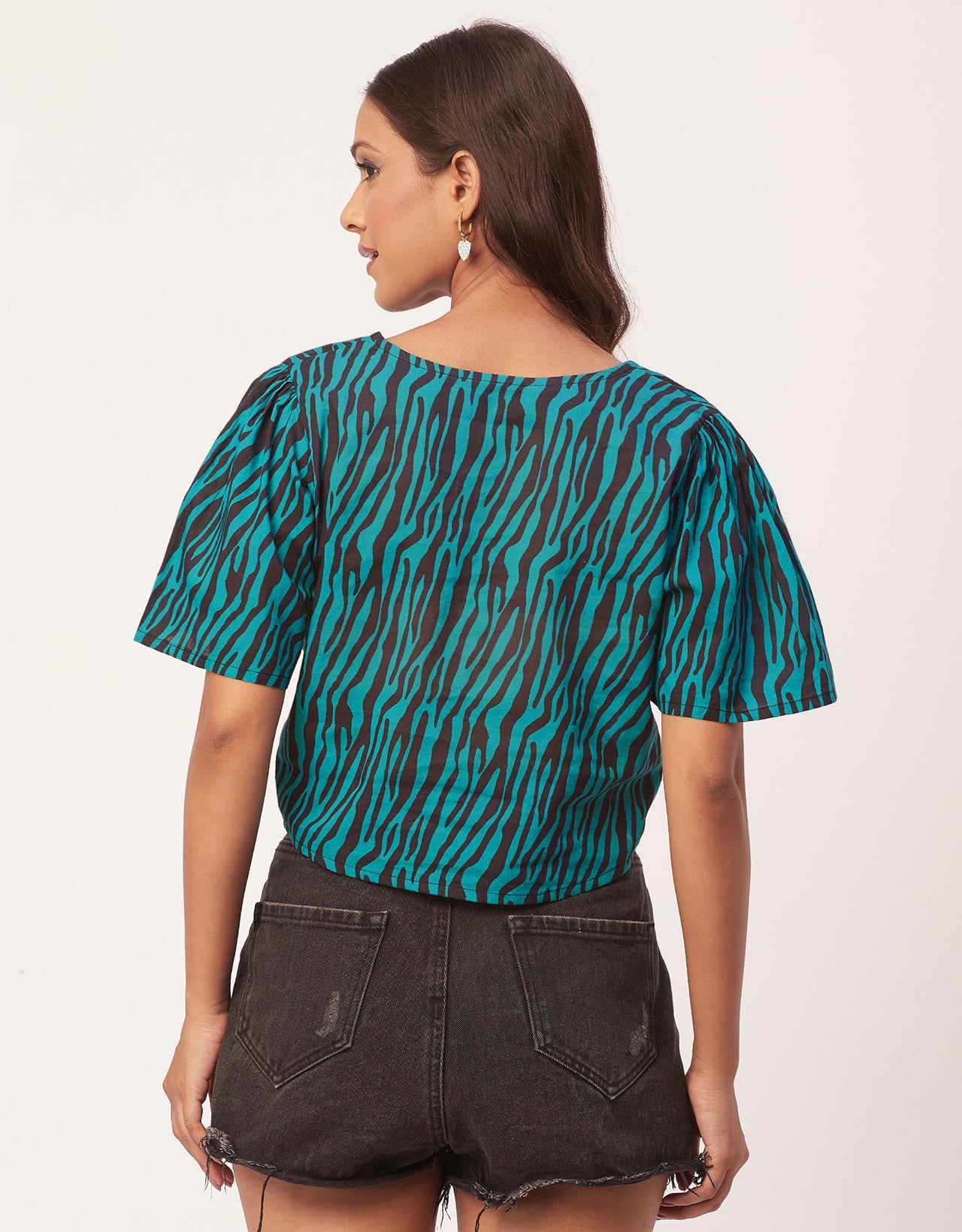 V-Neck Buttoned Summer Top