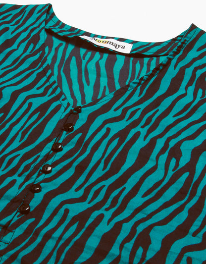 V-Neck Buttoned Summer Top