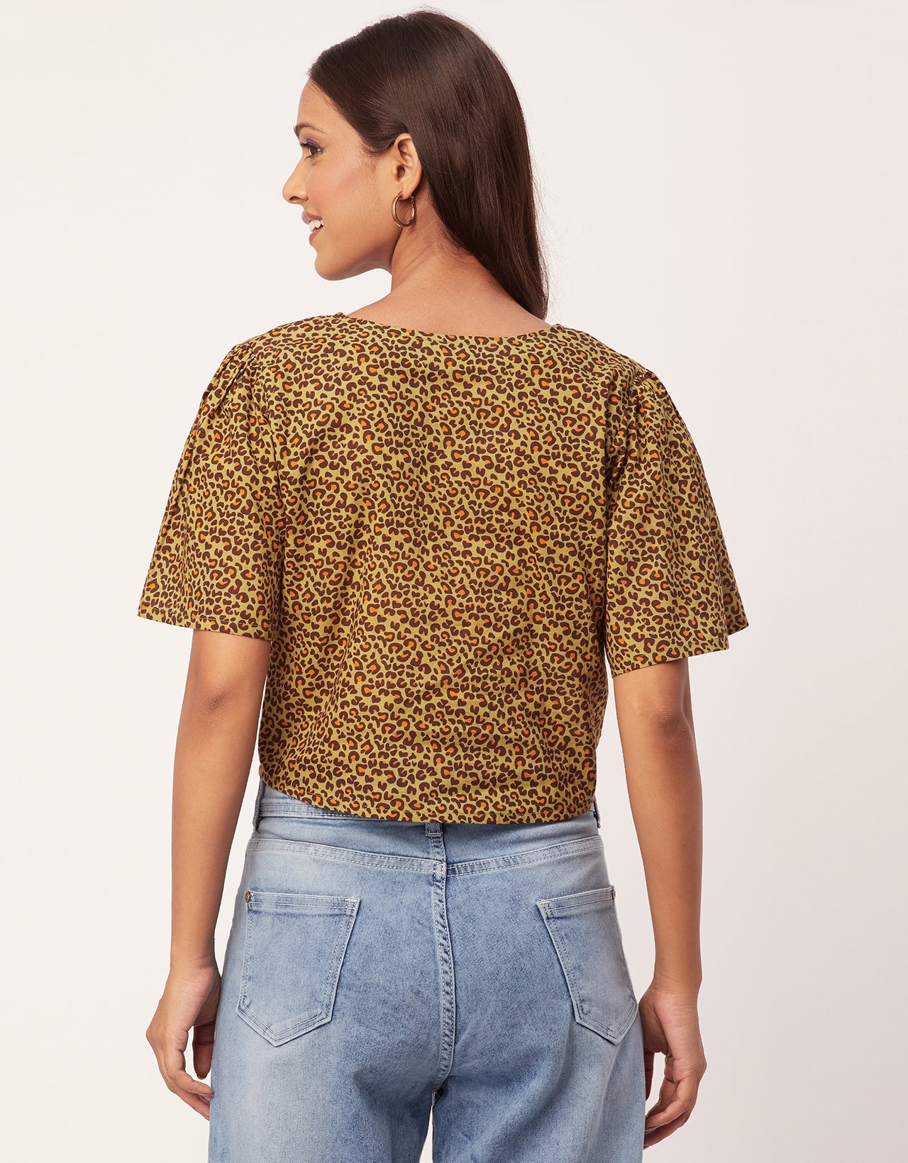 V-Neck Buttoned Summer Top