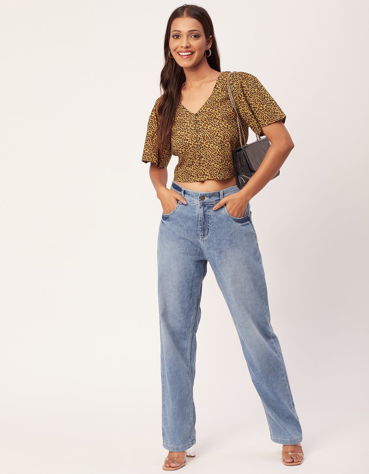 V-Neck Buttoned Summer Top