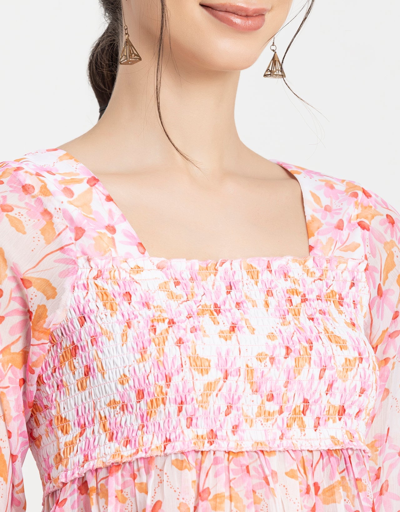 Smocked Bell Sleeves Top