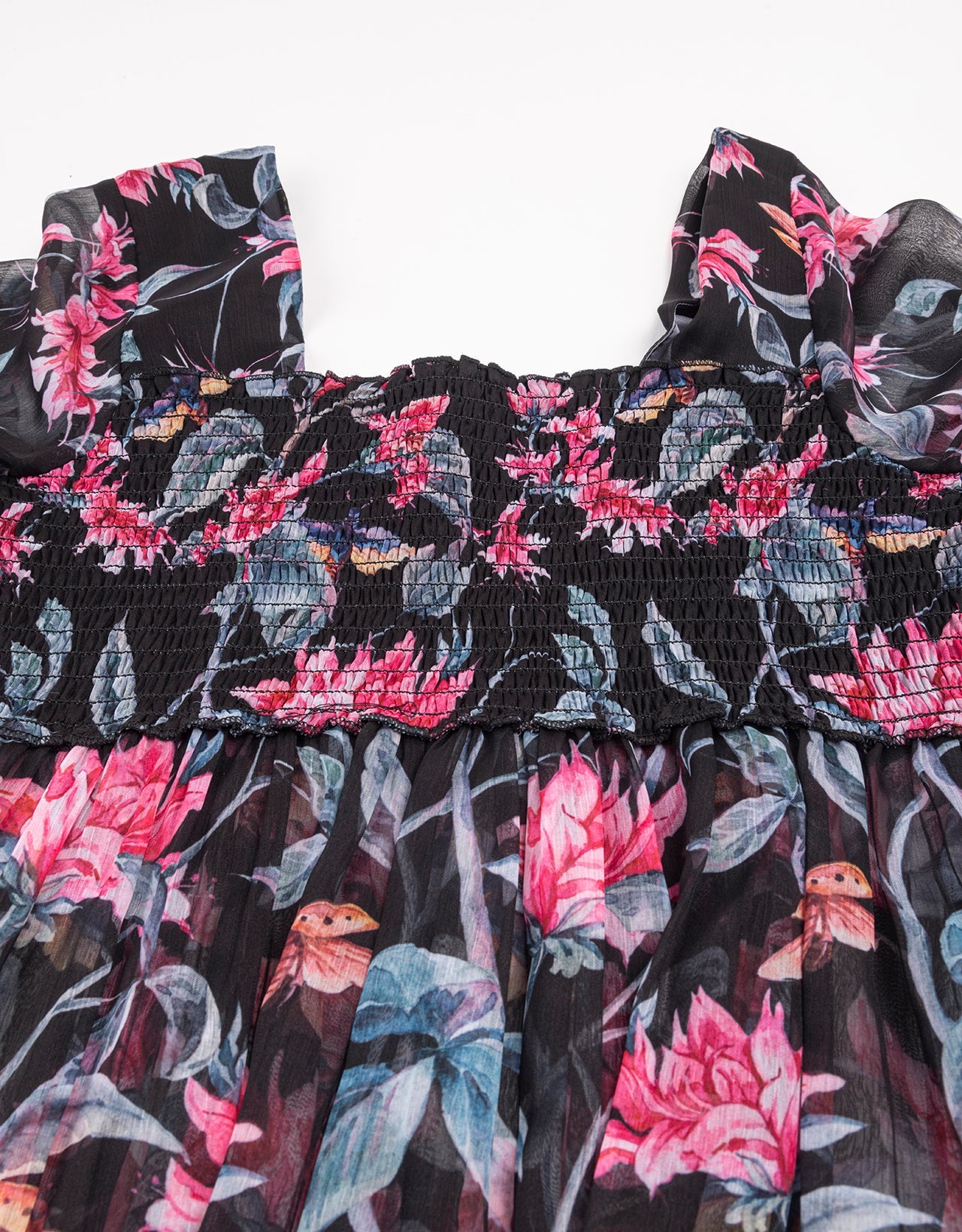 Smocked Bell Sleeves Top