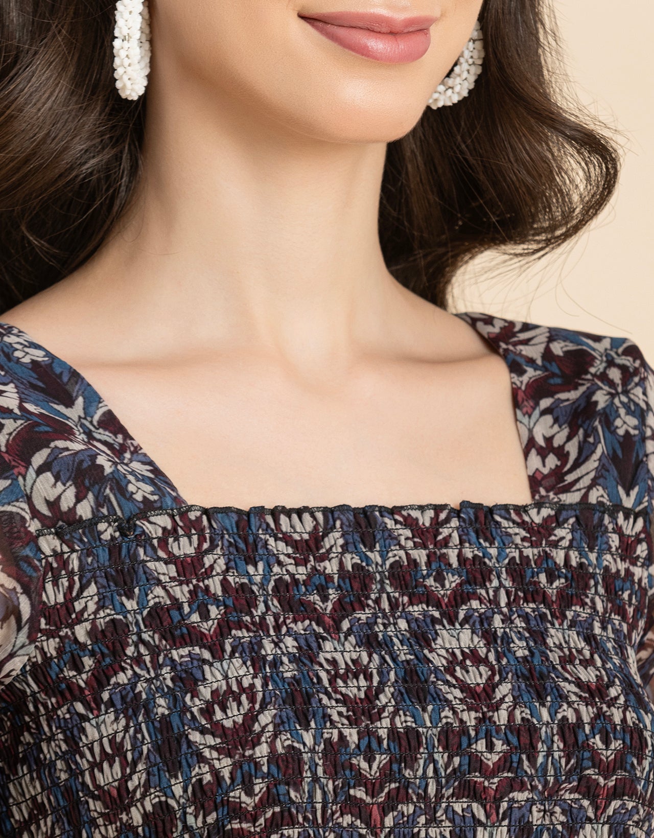 Smocked Bell Sleeves Top