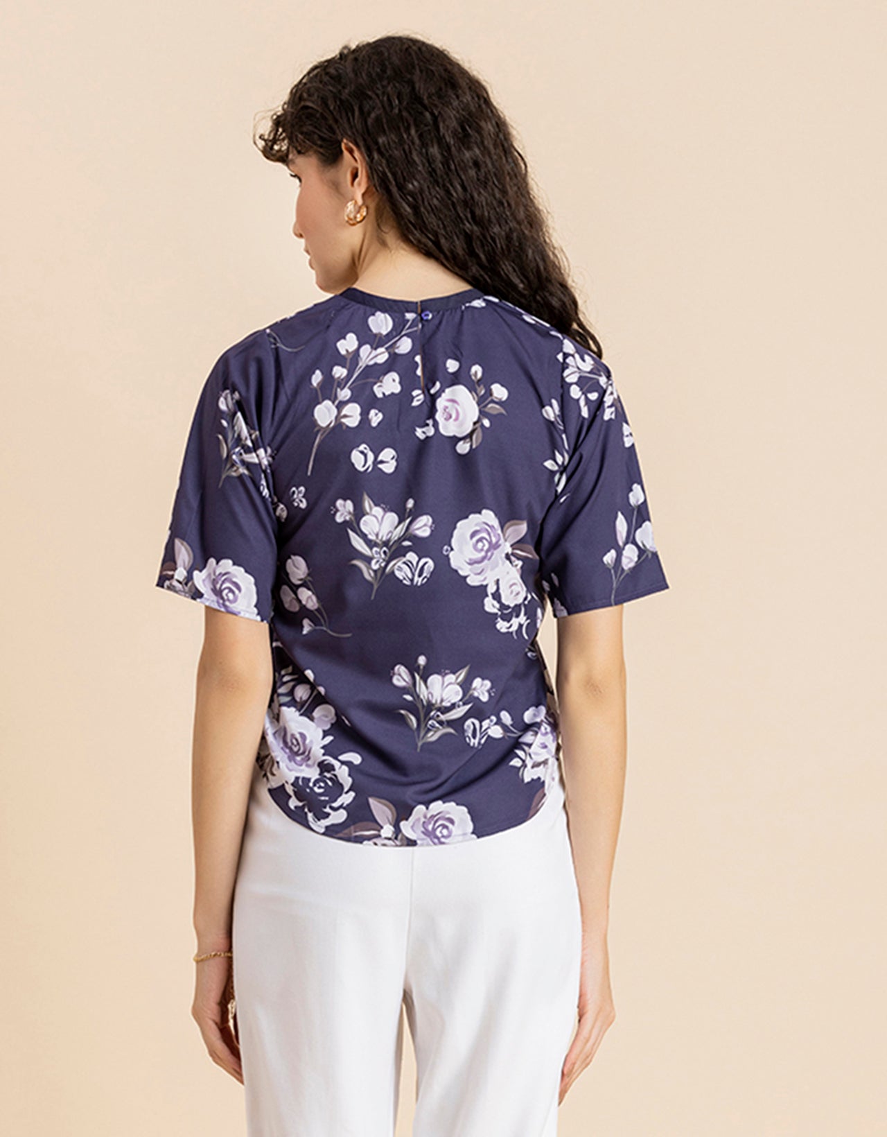 Loose-Fit Elbow Sleeves Top