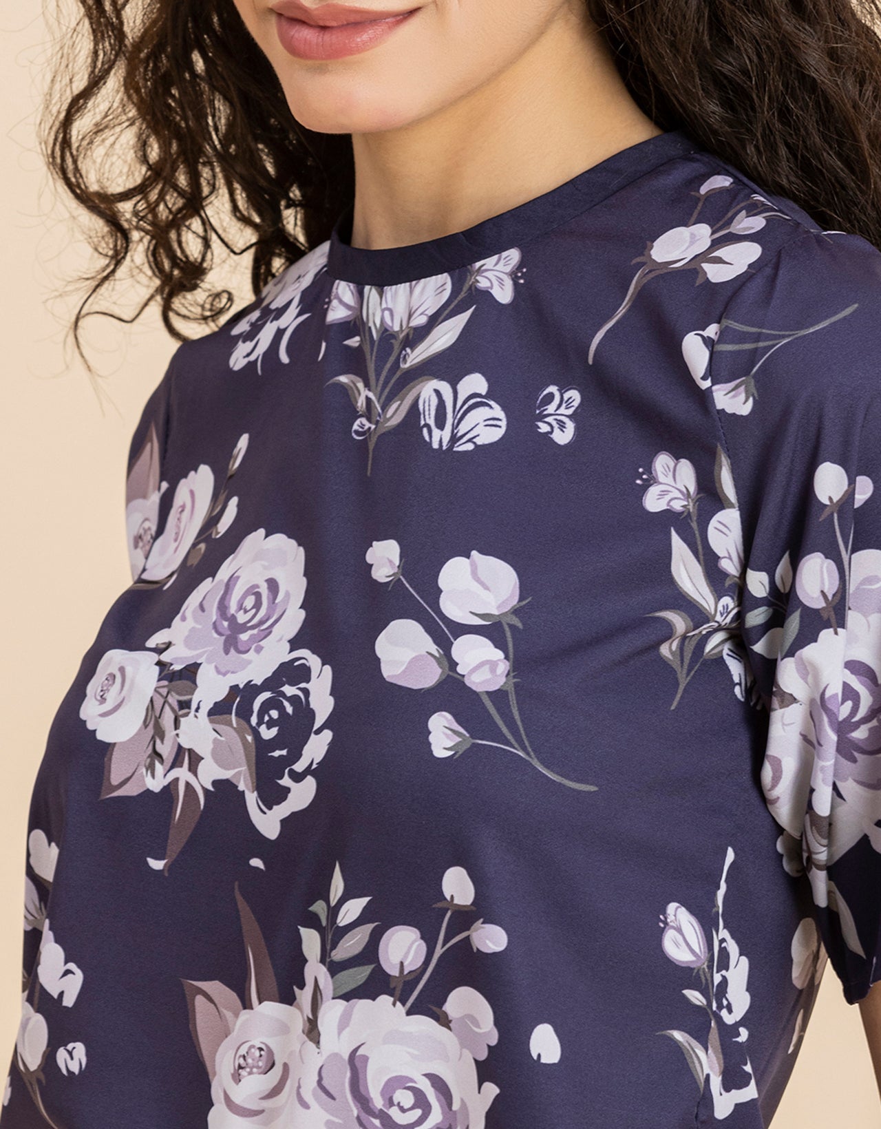 Loose-Fit Elbow Sleeves Top