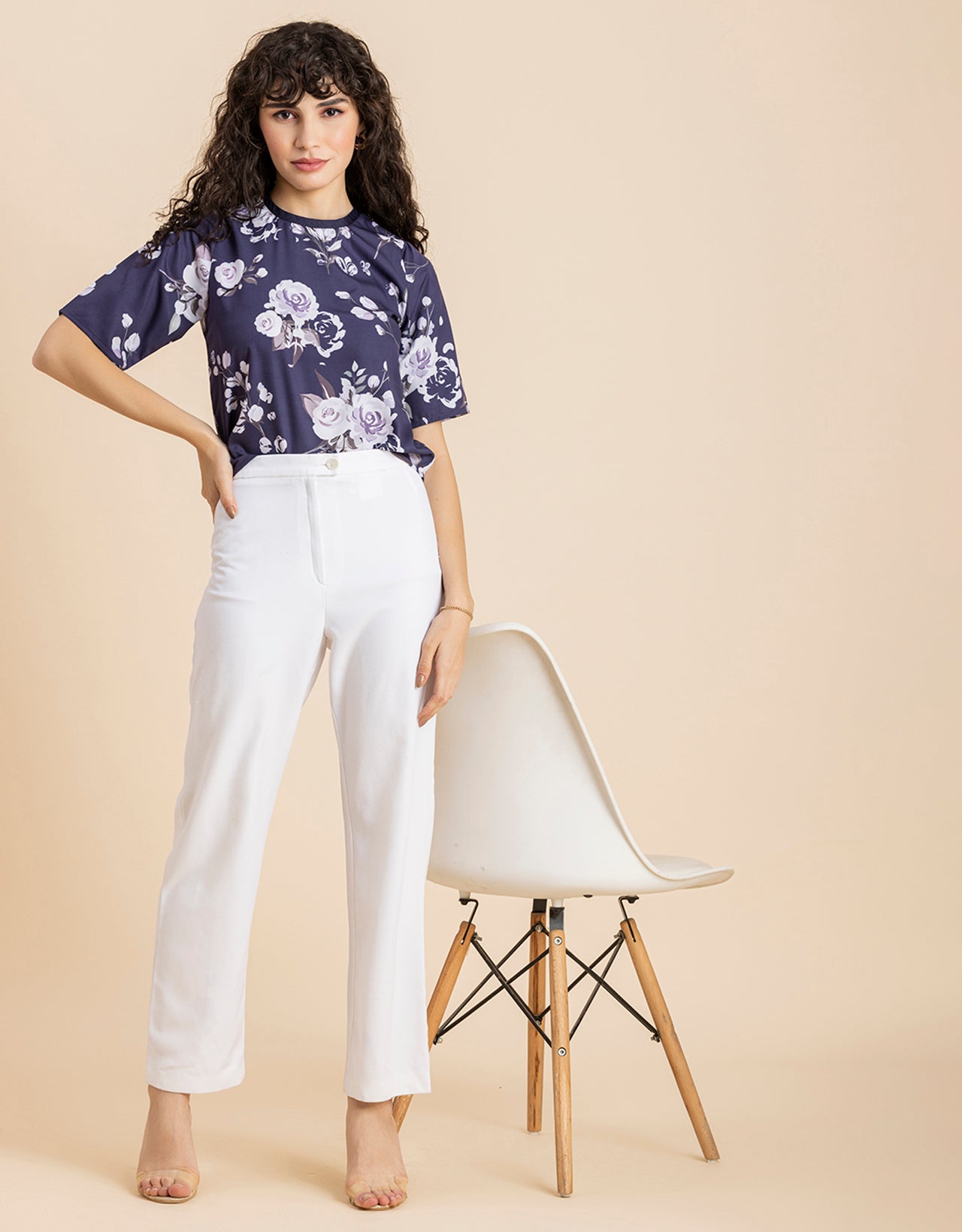 Loose-Fit Elbow Sleeves Top