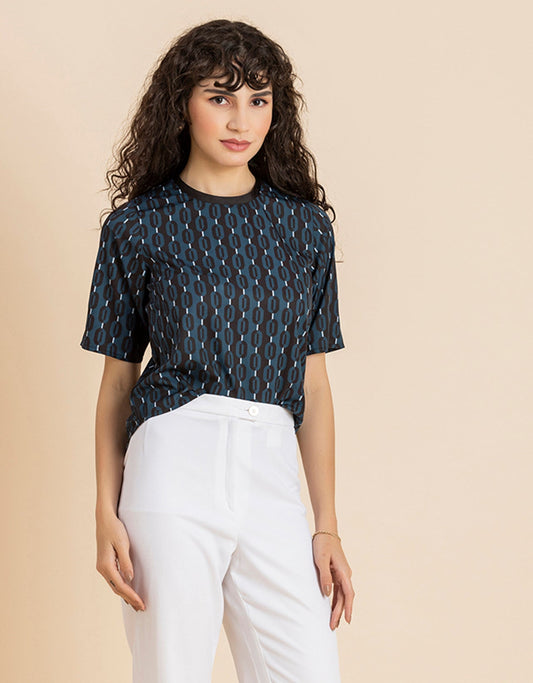 Loose-Fit Elbow Sleeves Top