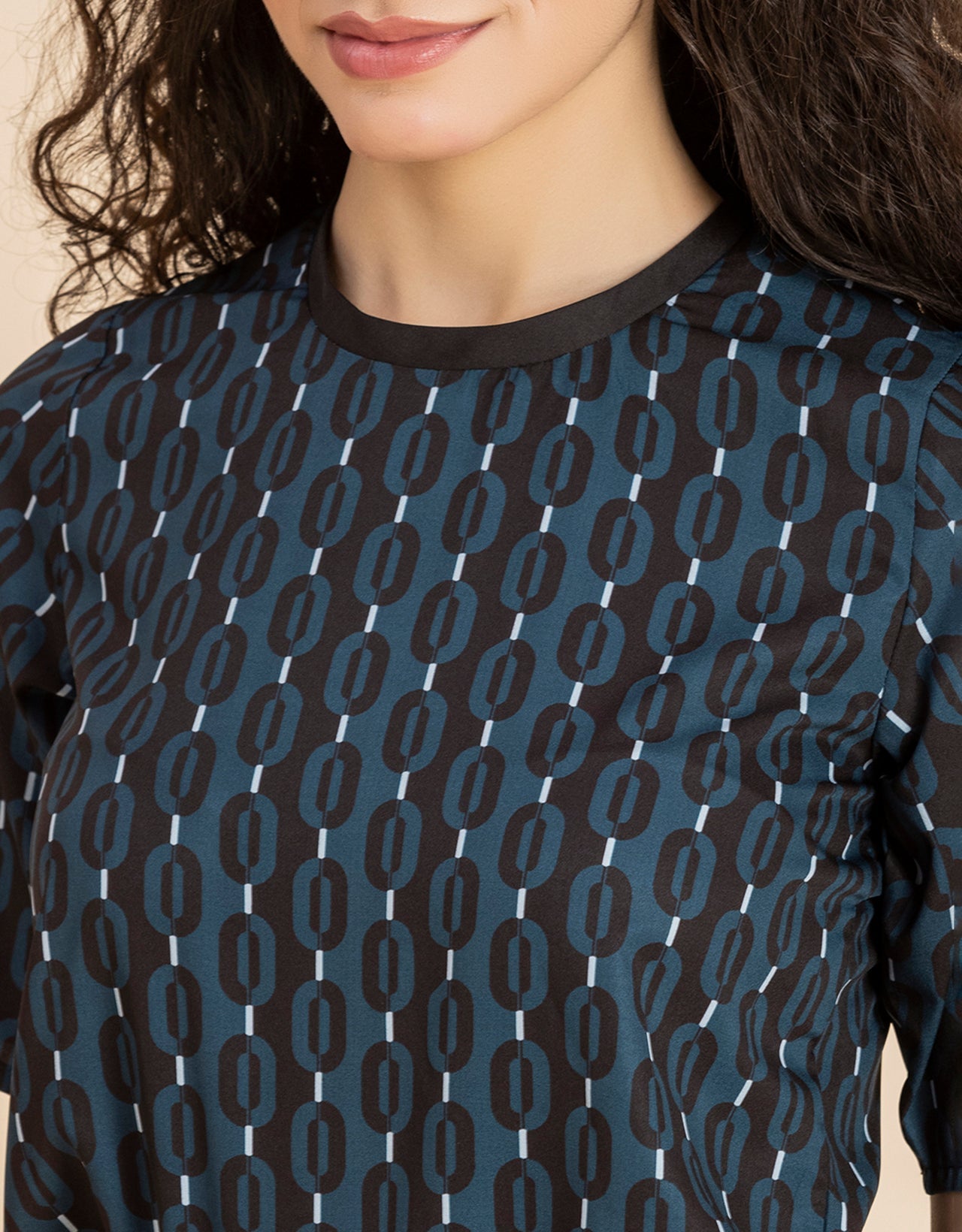 Loose-Fit Elbow Sleeves Top