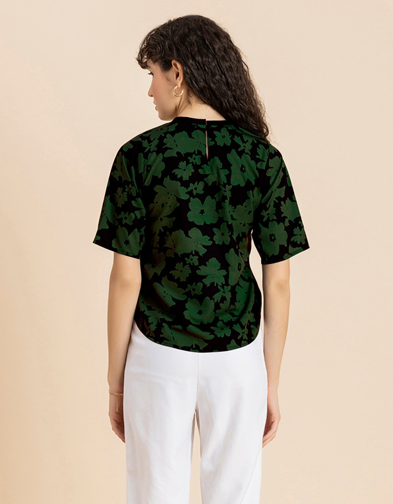 Loose-Fit Elbow Sleeves Top