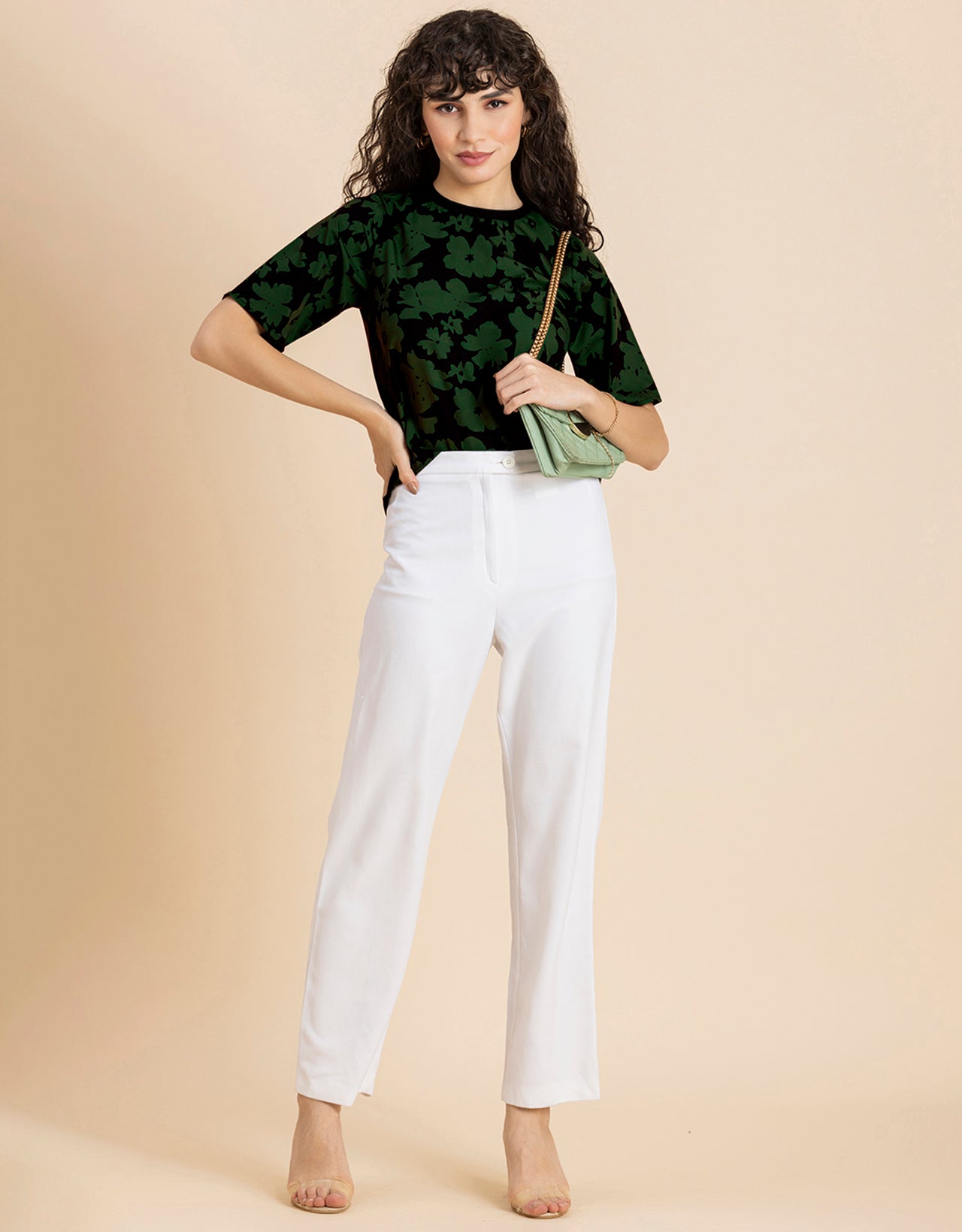 Loose-Fit Elbow Sleeves Top