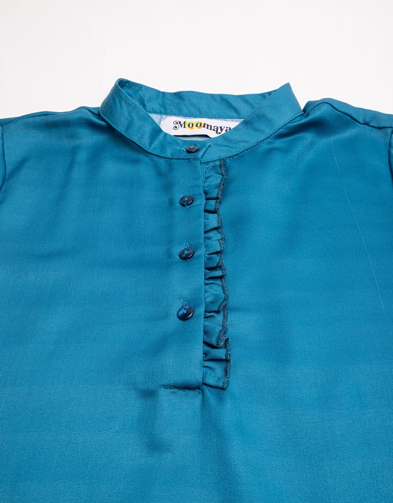 Quarter Sleeves Ruffled Top