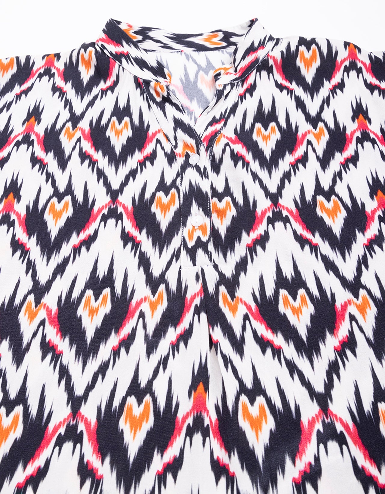 Mandarin Collar Viscose Top