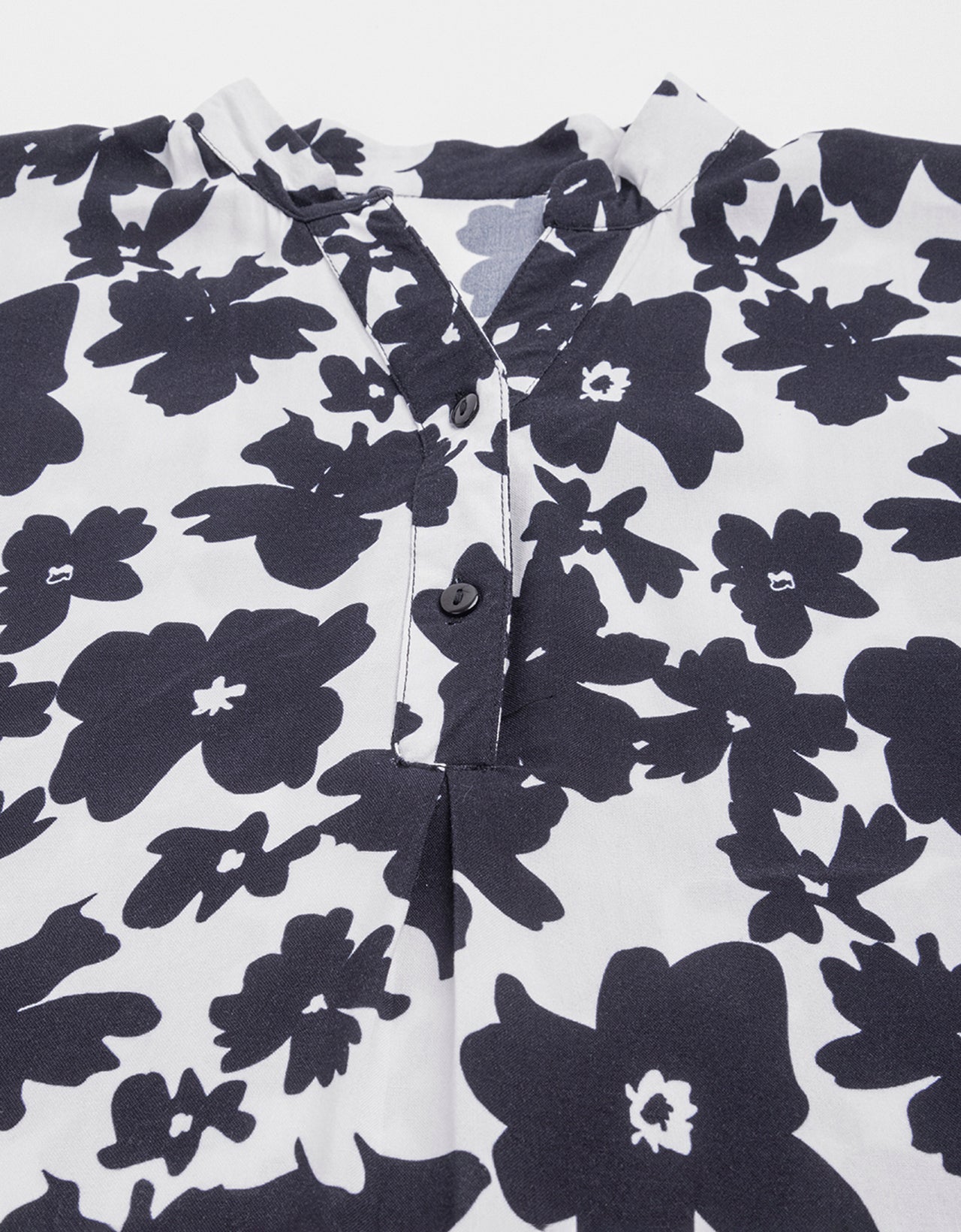 Mandarin Collar Viscose Top