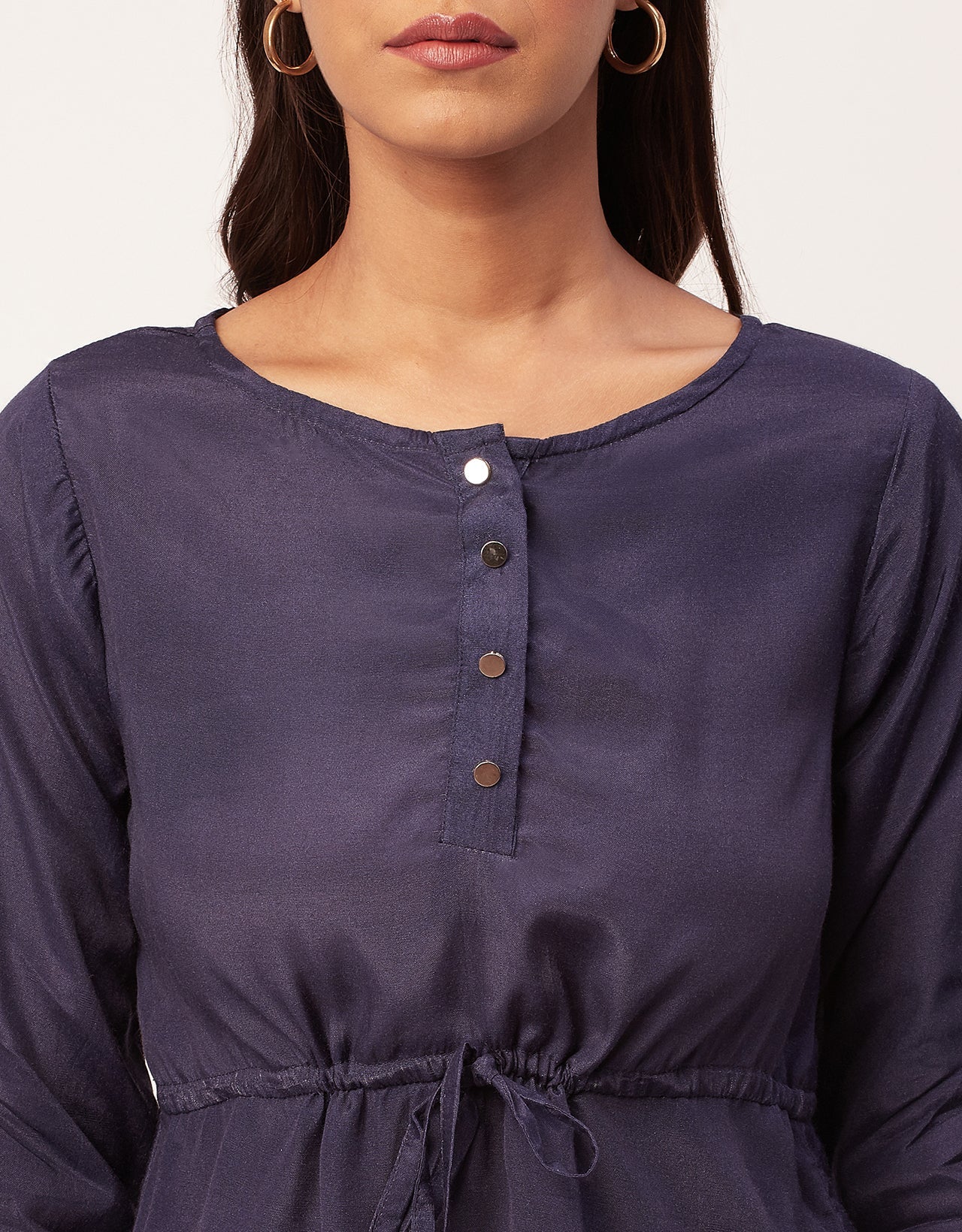 Tie-Up Quarter Sleeves Top