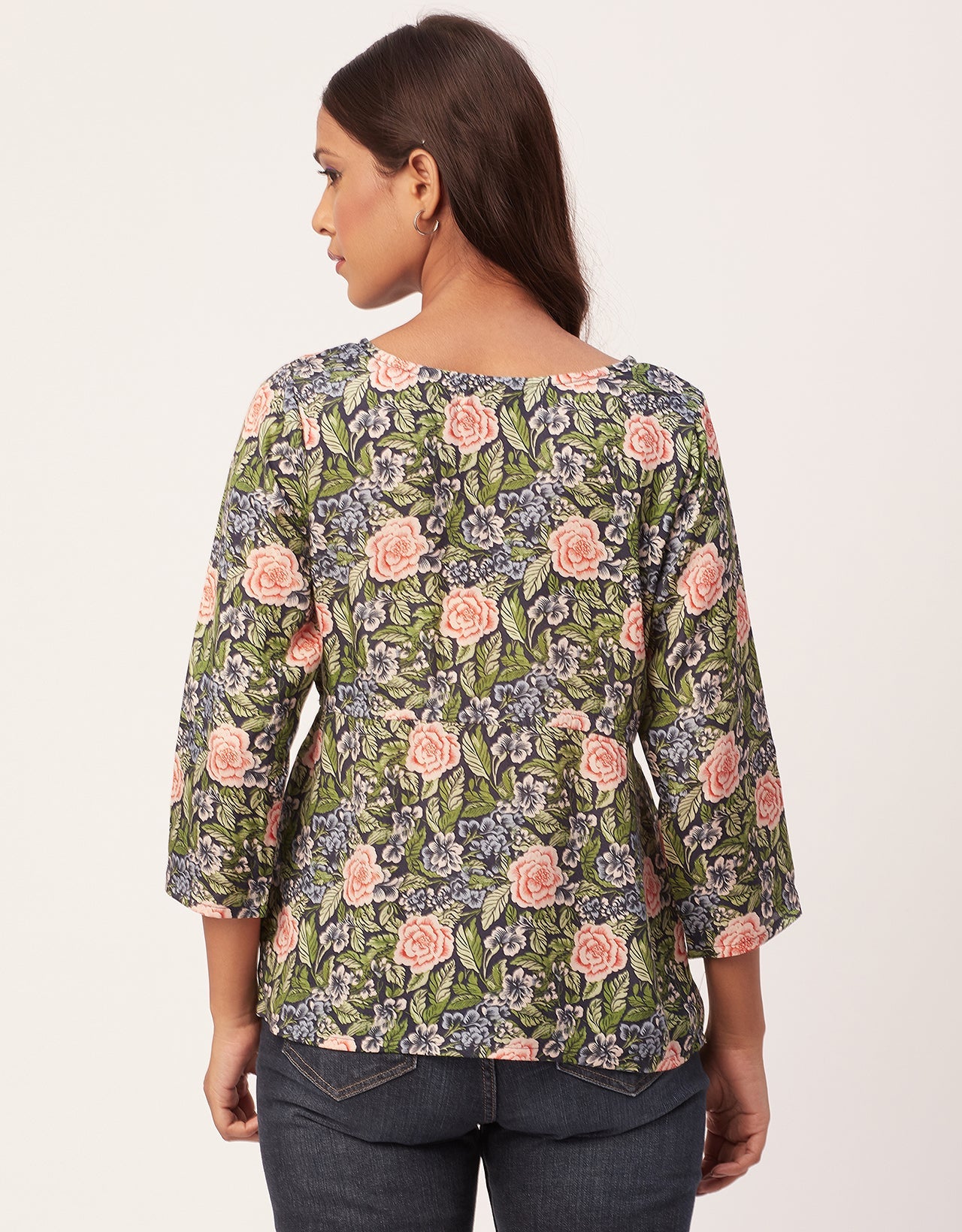 Tie-Up Quarter Sleeves Top