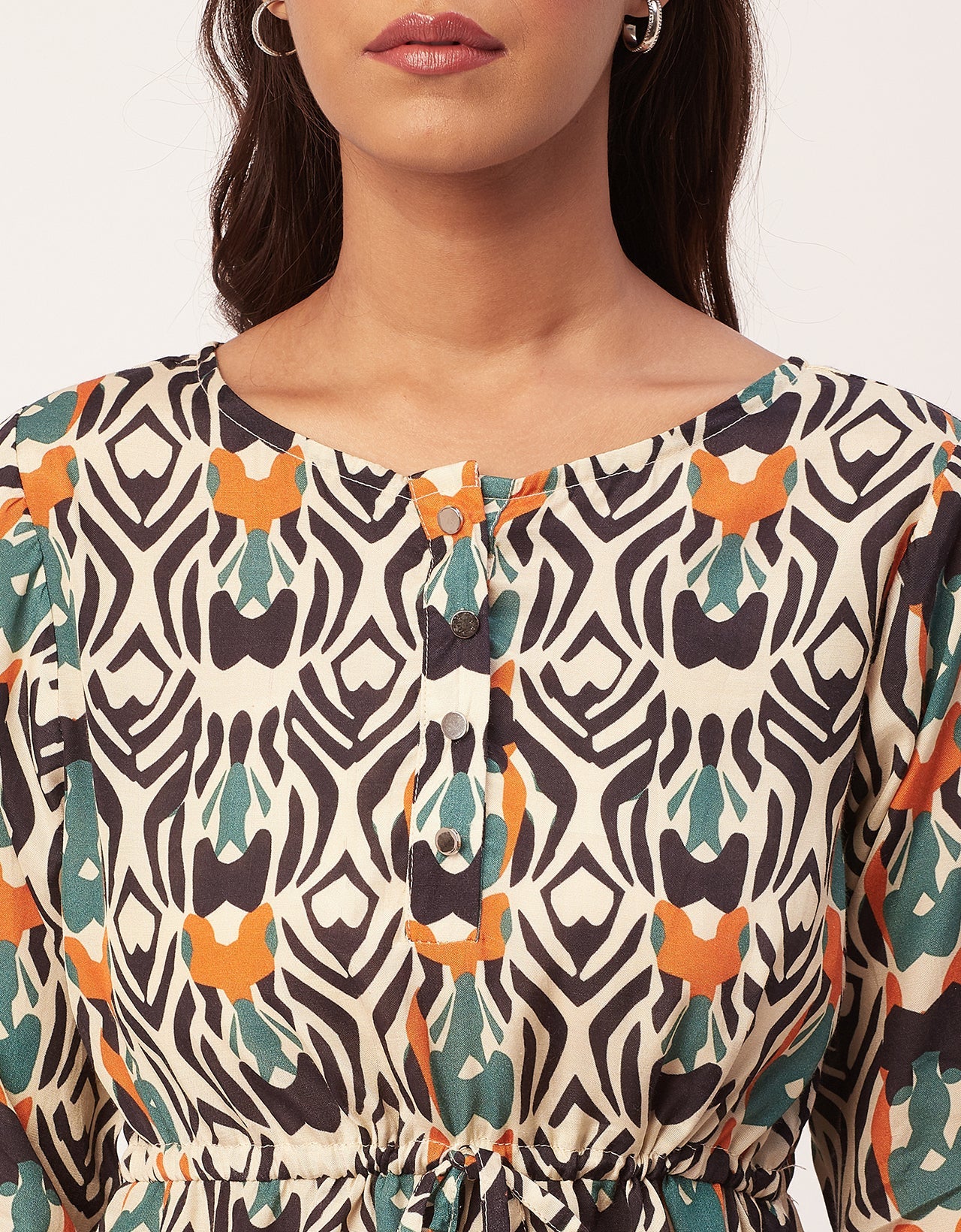 Tie-Up Quarter Sleeves Top