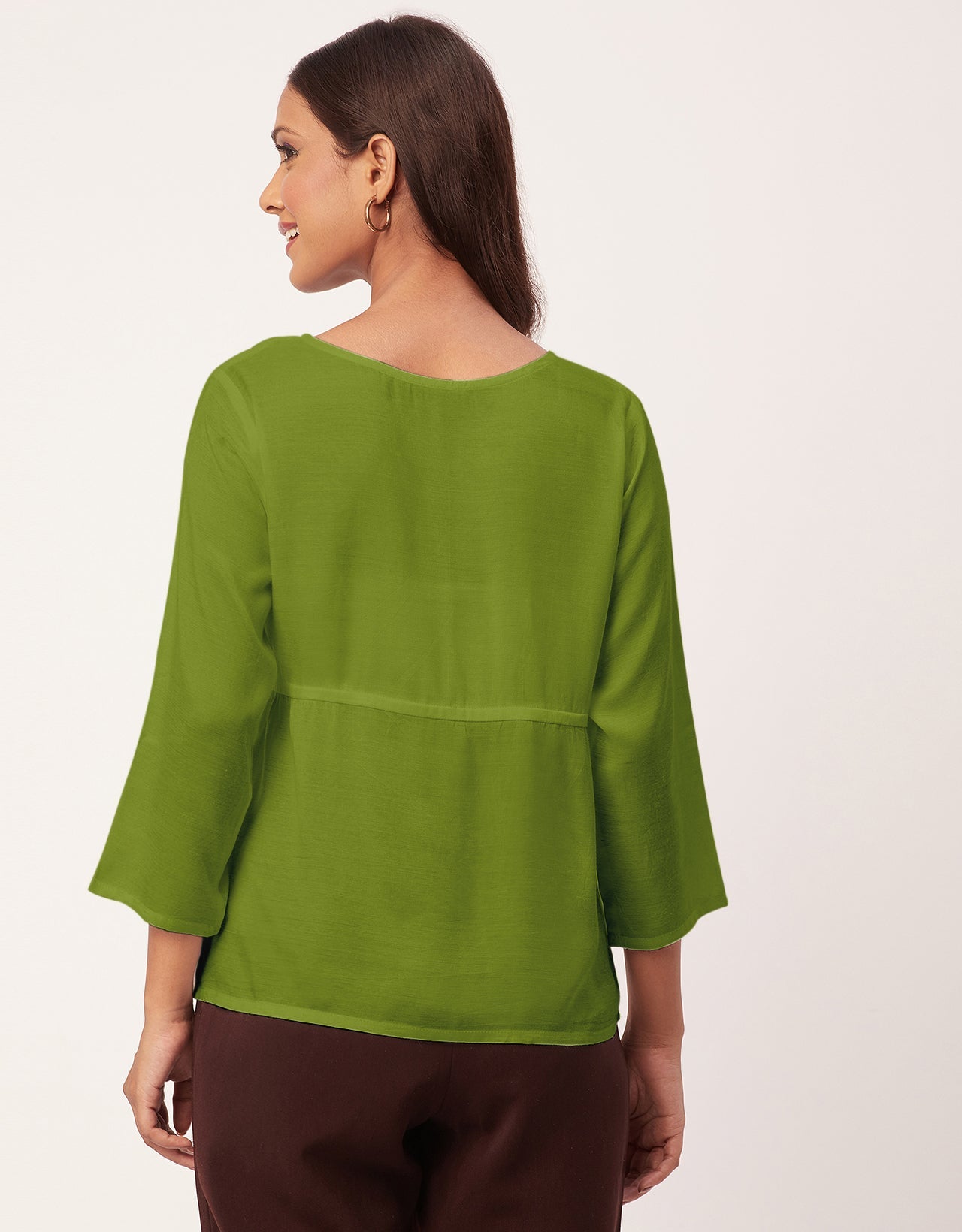 Tie-Up Quarter Sleeves Top
