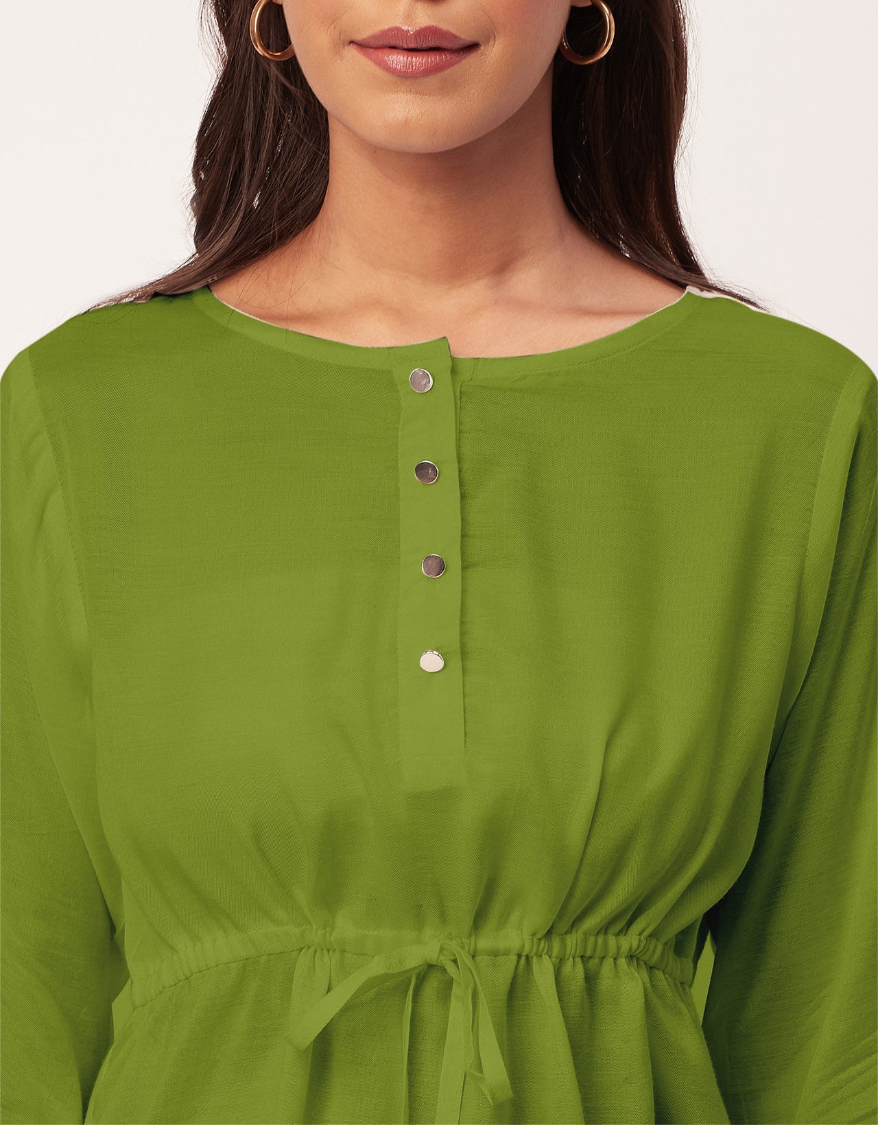 Tie-Up Quarter Sleeves Top