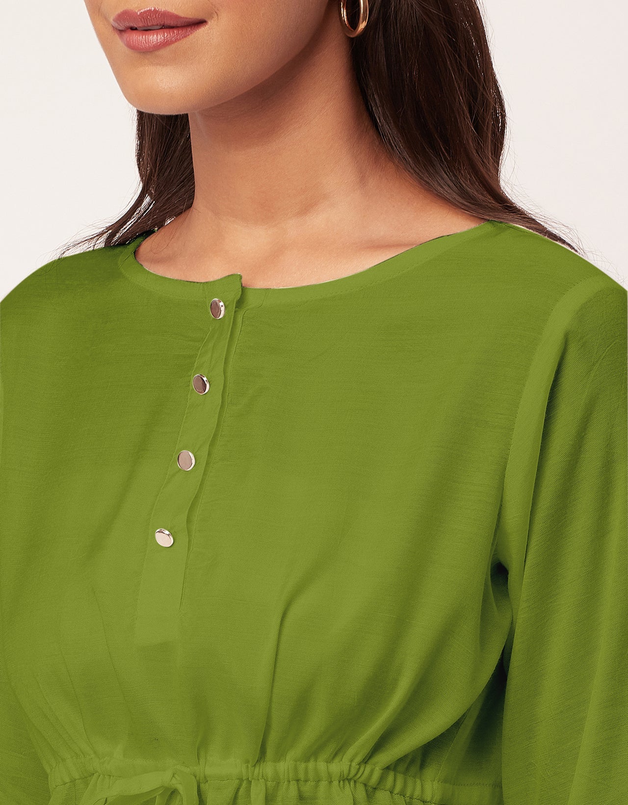 Tie-Up Quarter Sleeves Top