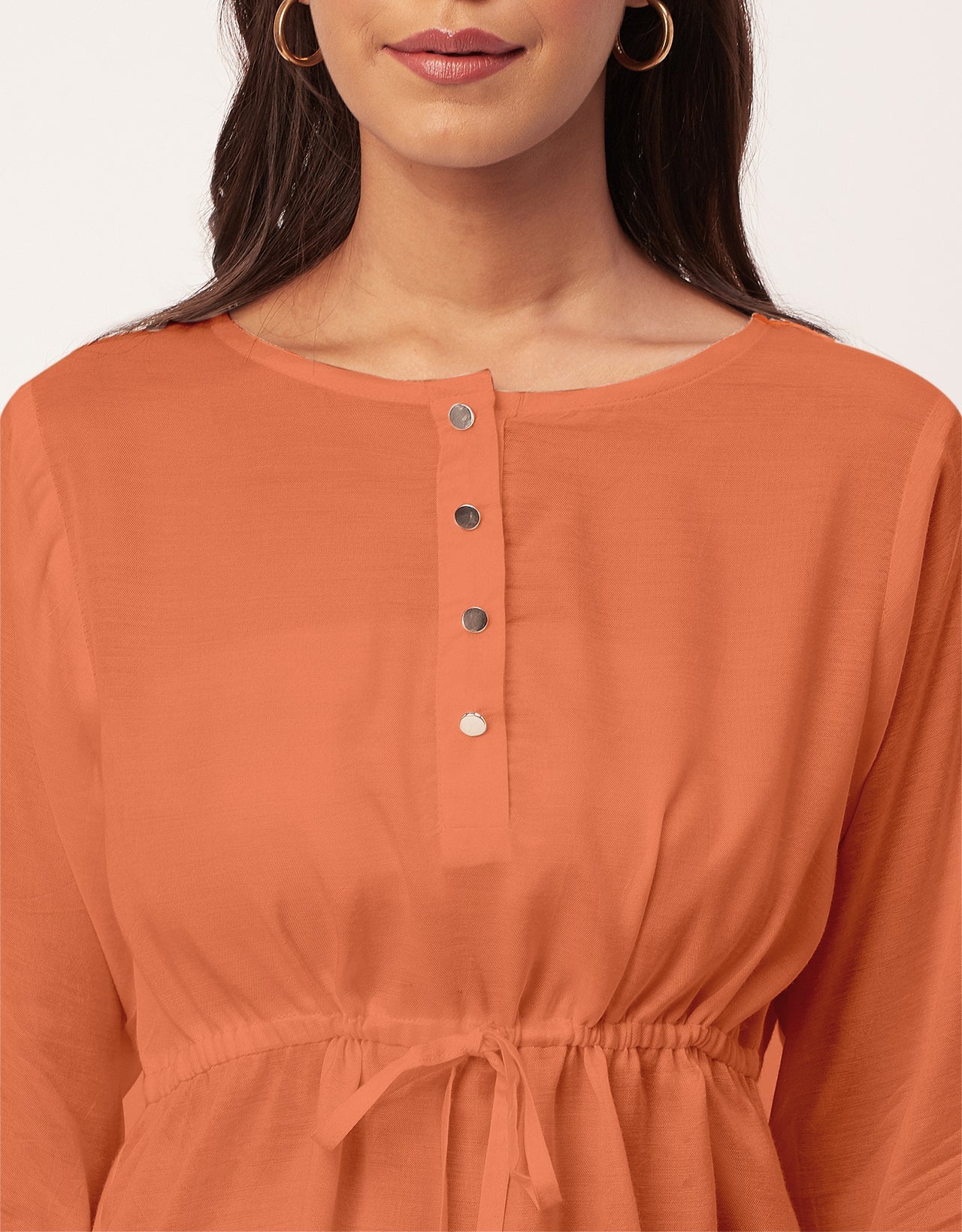 Tie-Up Quarter Sleeves Top