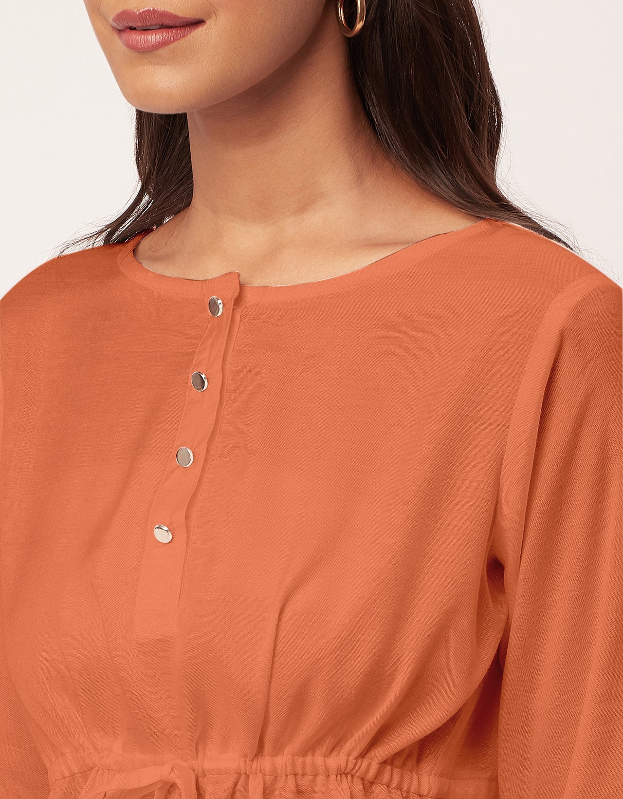 Tie-Up Quarter Sleeves Top