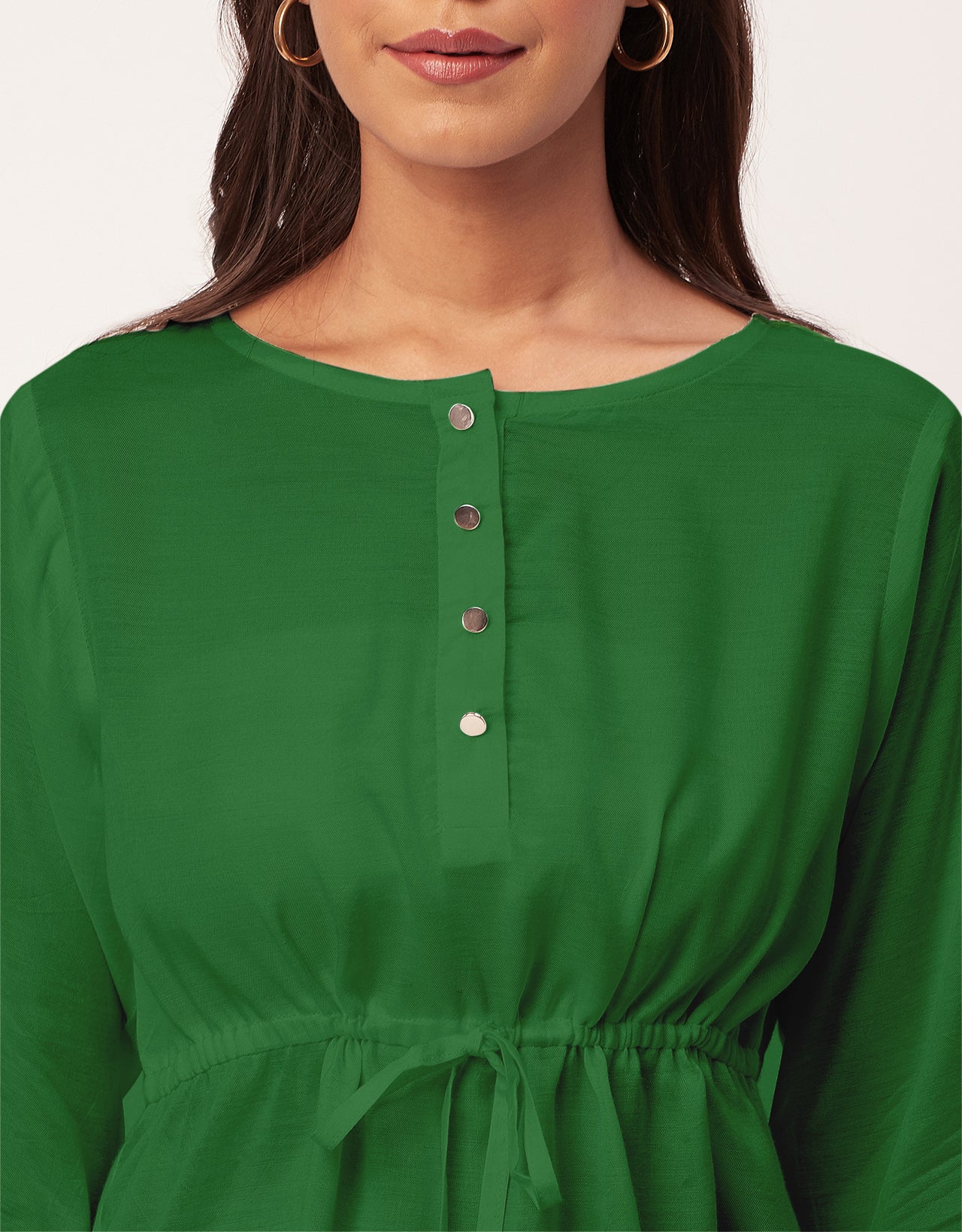 Tie-Up Quarter Sleeves Top