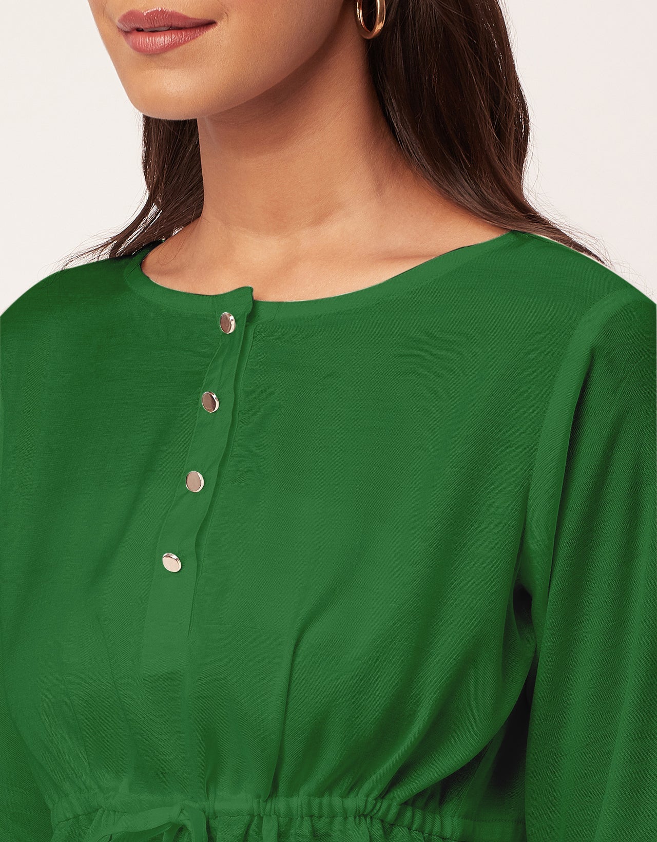 Tie-Up Quarter Sleeves Top